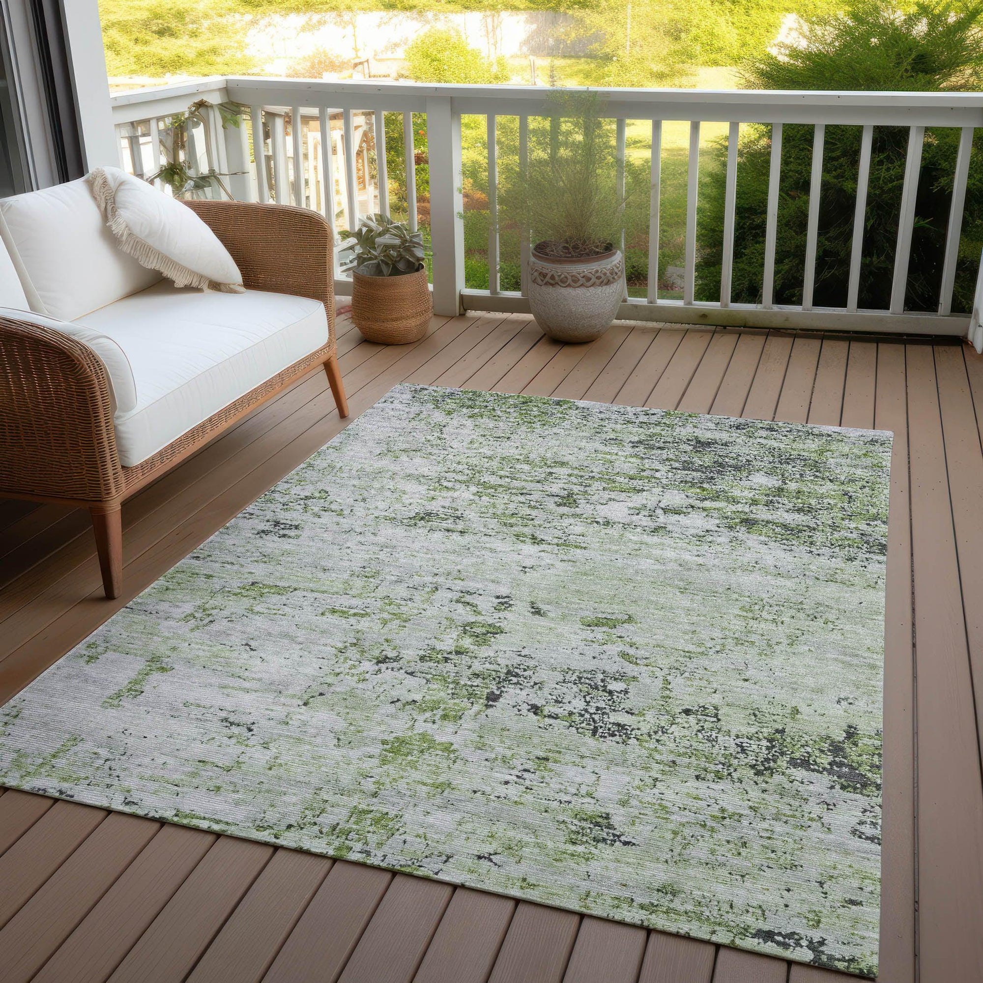 Addison Rugs Galora Aloe Washable Indoor-Outdoor Rug