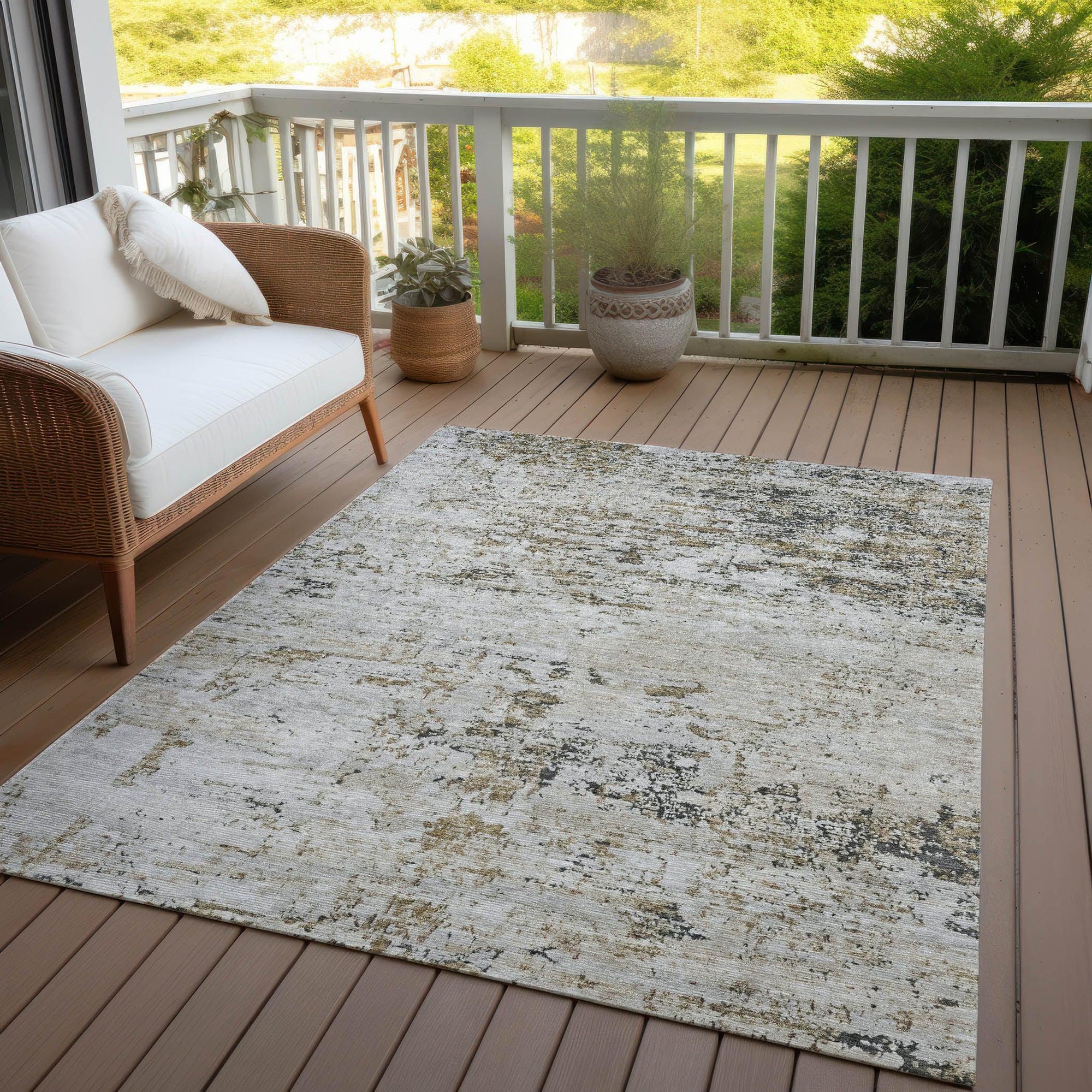 Addison Rugs Galora Brown Washable Indoor-Outdoor Rug