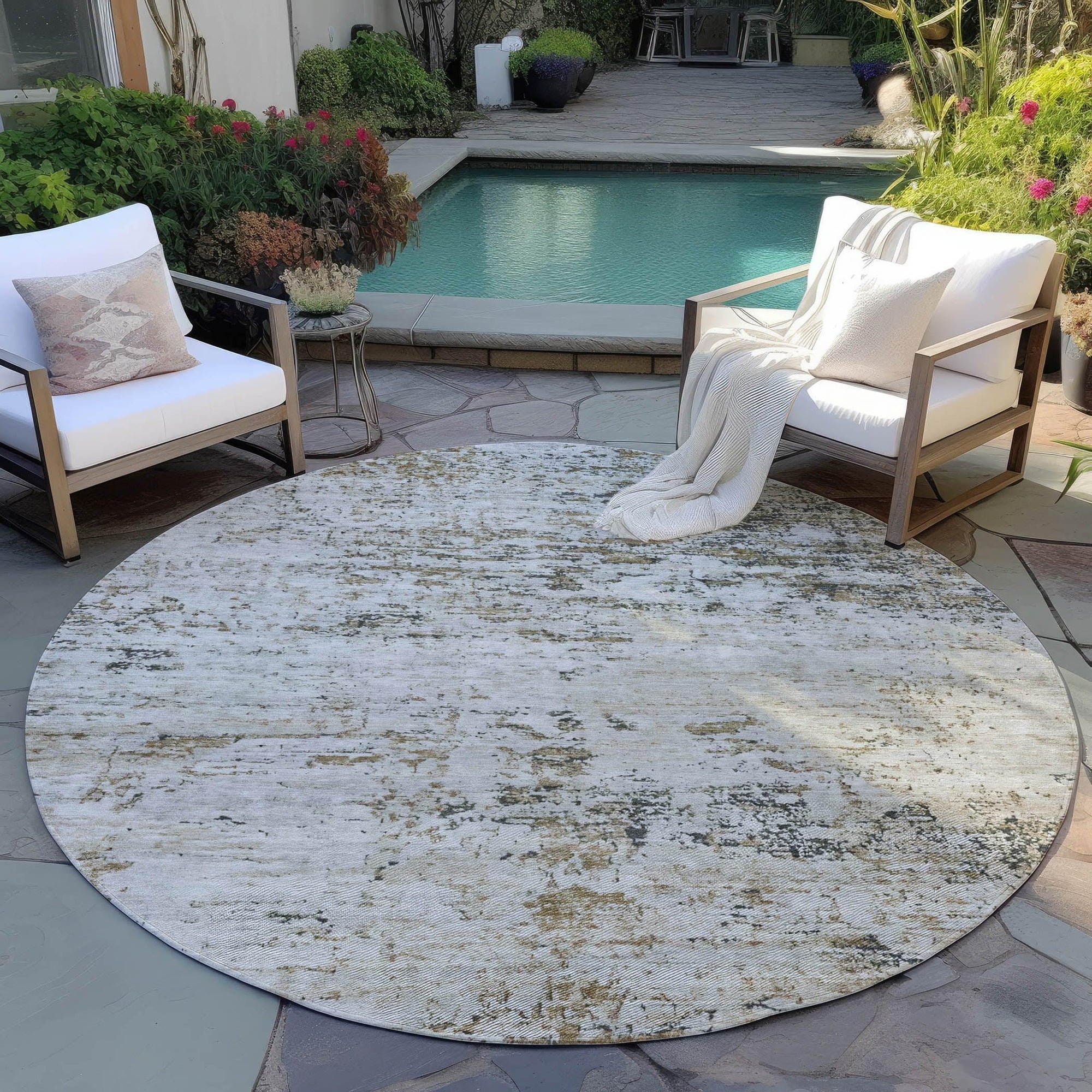 Addison Rugs Galora Brown Washable Indoor-Outdoor Rug