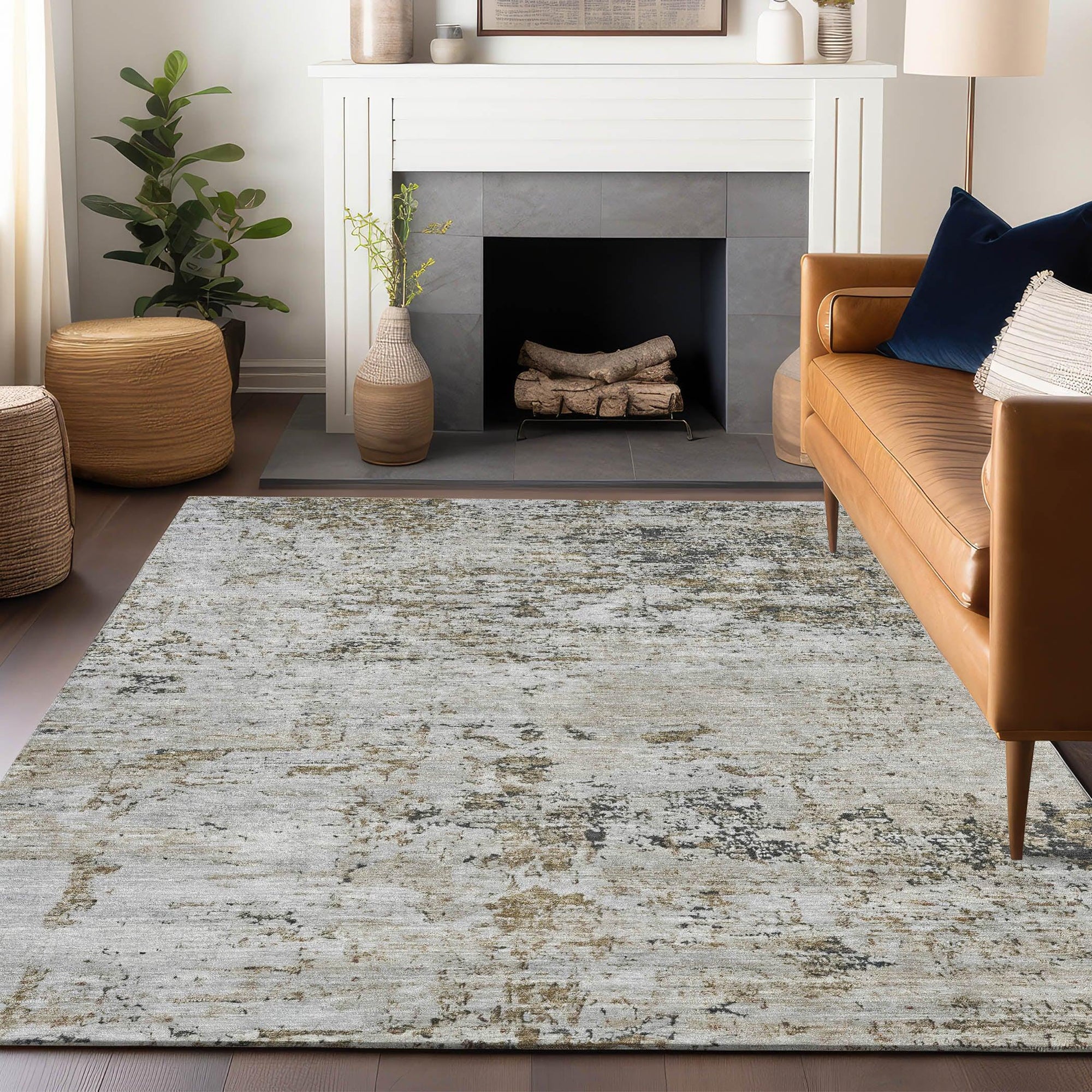 Addison Rugs Galora Brown Washable Indoor-Outdoor Rug