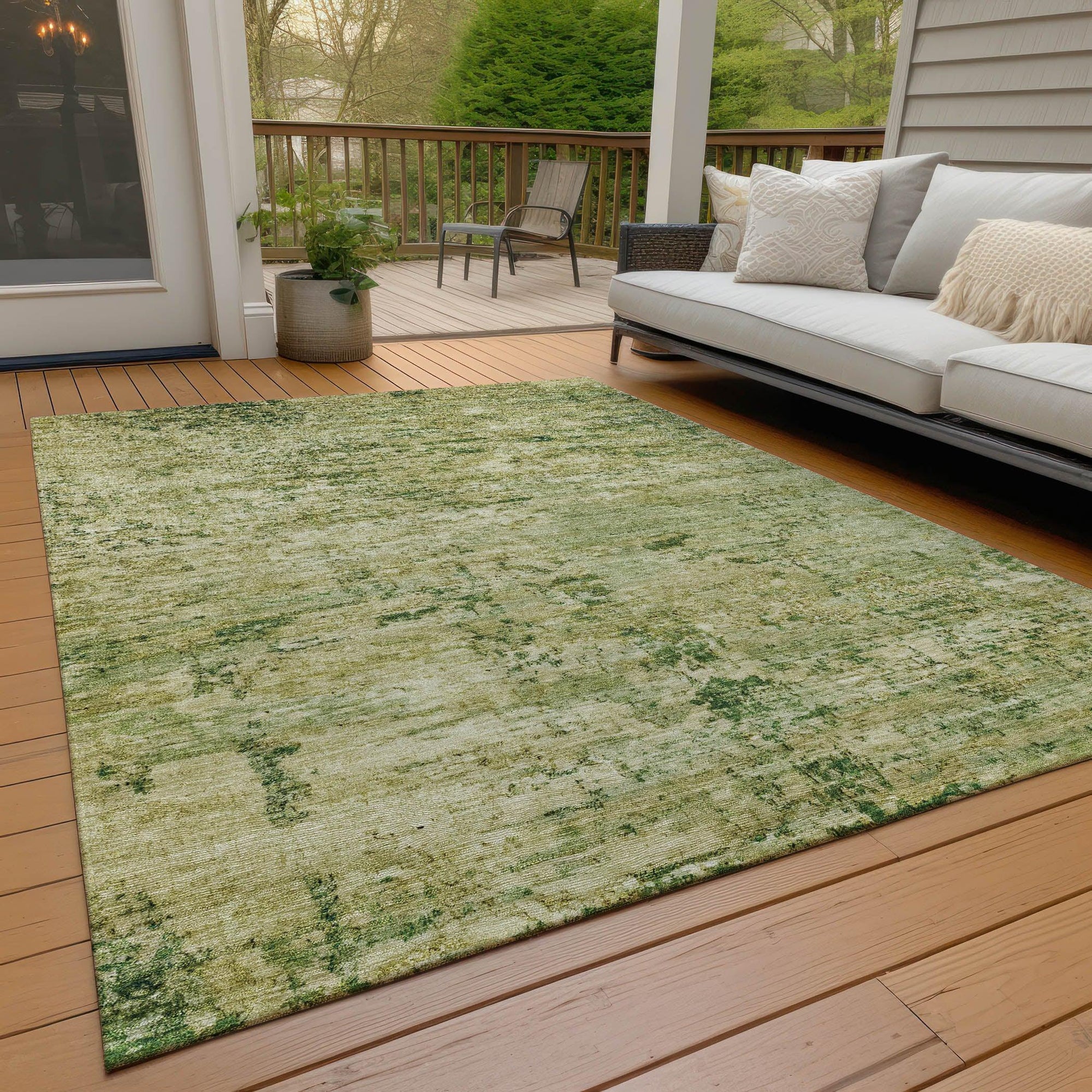 Addison Rugs Galora Green Washable Indoor-Outdoor Rug