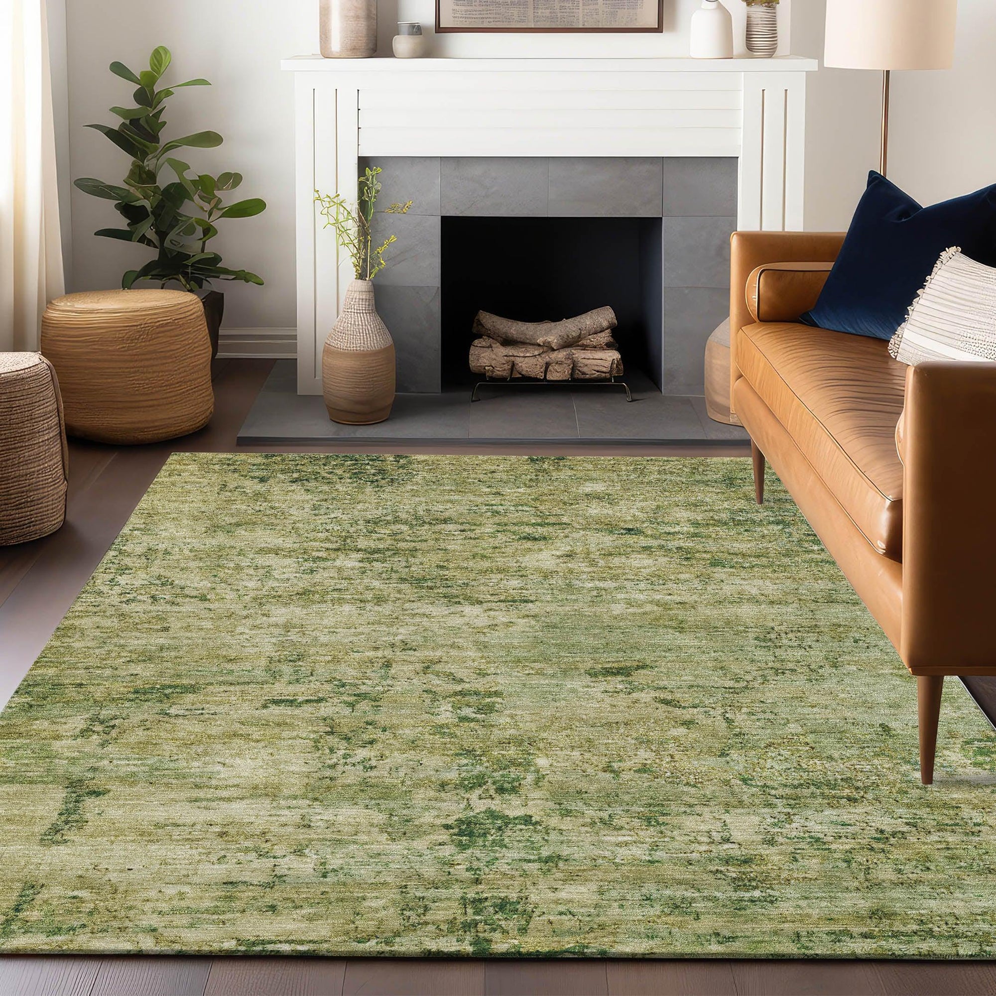 Addison Rugs Galora Green Washable Indoor-Outdoor Rug