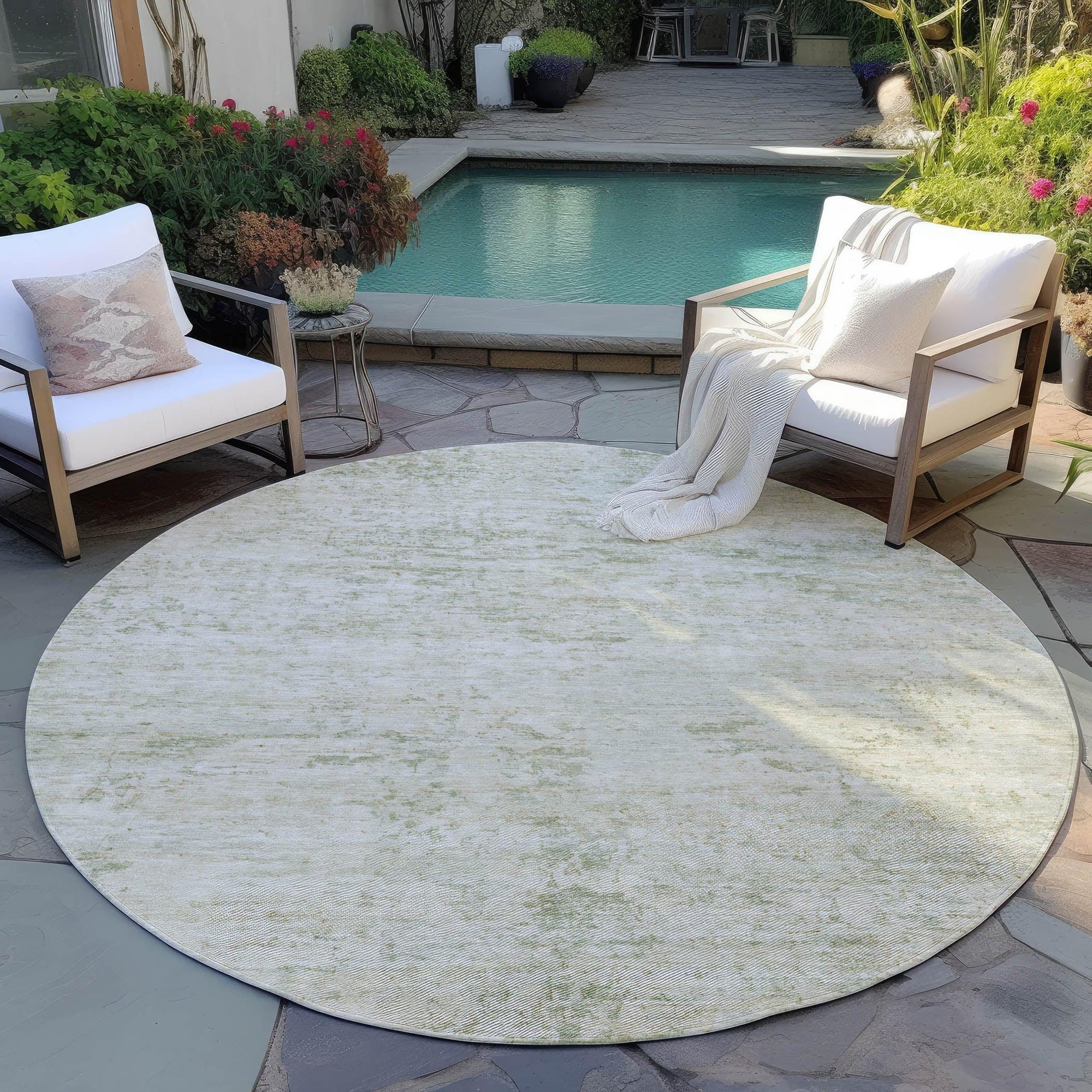 Addison Rugs Galora Ivory Washable Indoor-Outdoor Rug