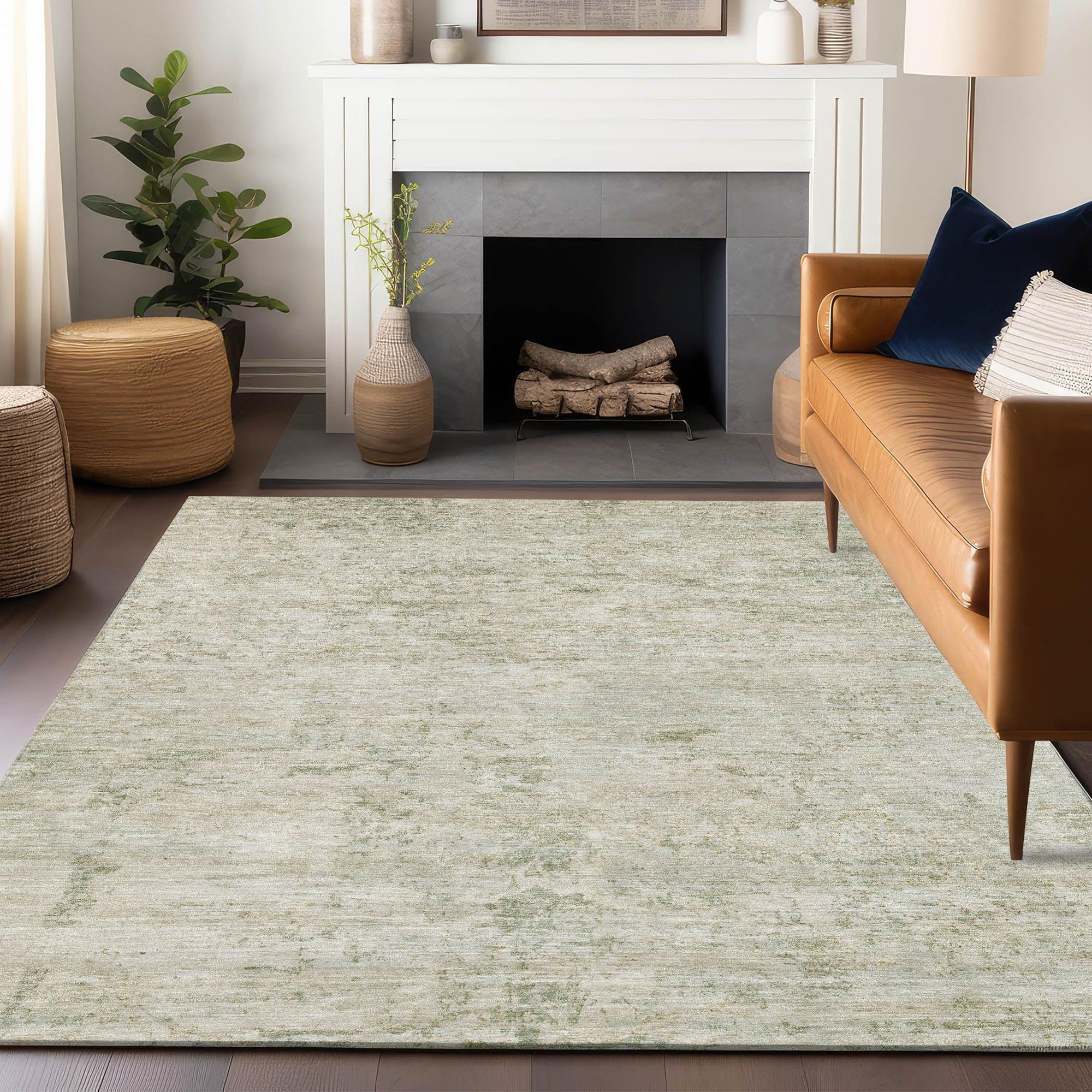 Addison Rugs Galora Ivory Washable Indoor-Outdoor Rug