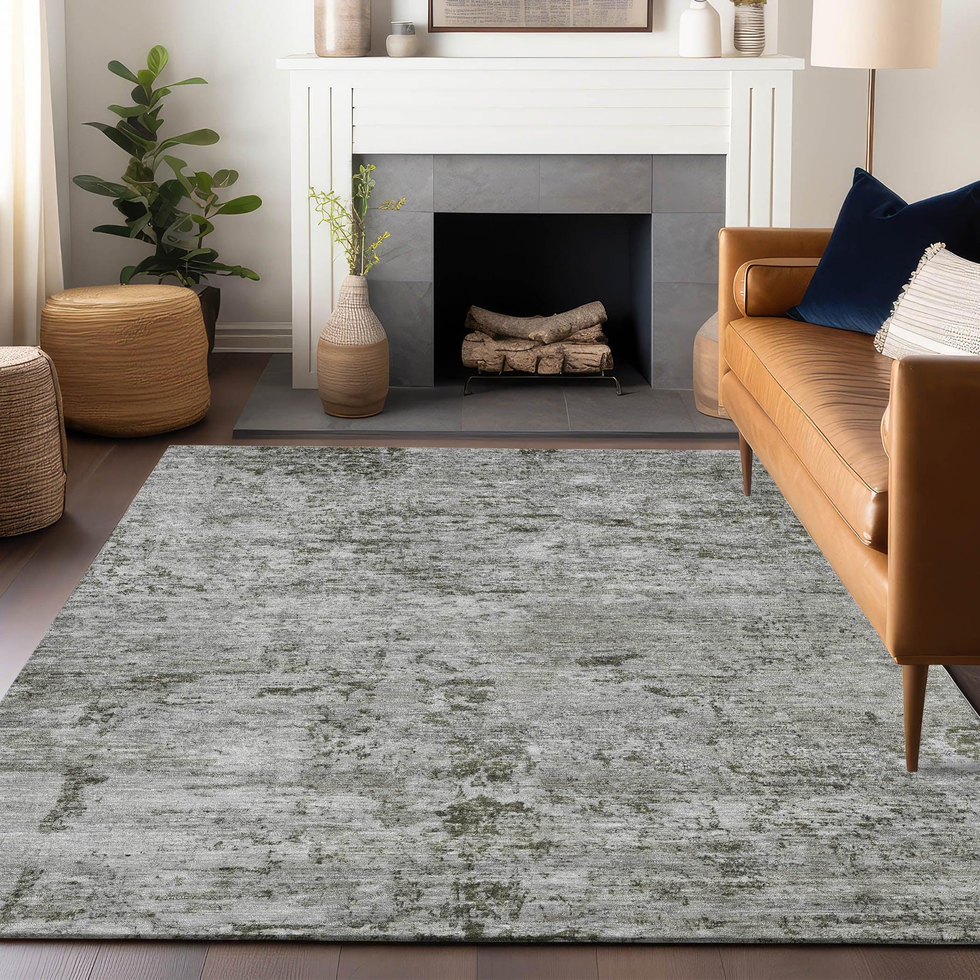 Addison Rugs Galora Gray Washable Indoor-Outdoor Rug