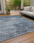 Addison Rugs Galyn Blue Washable Indoor-Outdoor Rug