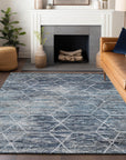 Addison Rugs Galyn Blue Washable Indoor-Outdoor Rug