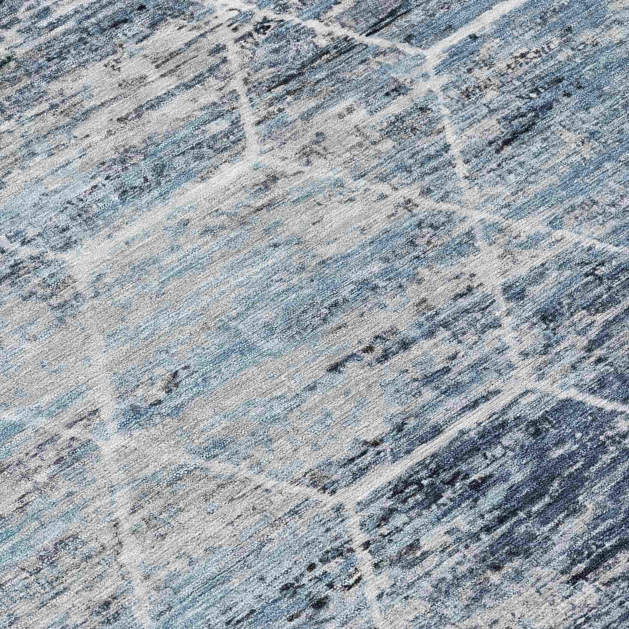 Addison Rugs Galyn Blue Washable Indoor-Outdoor Rug