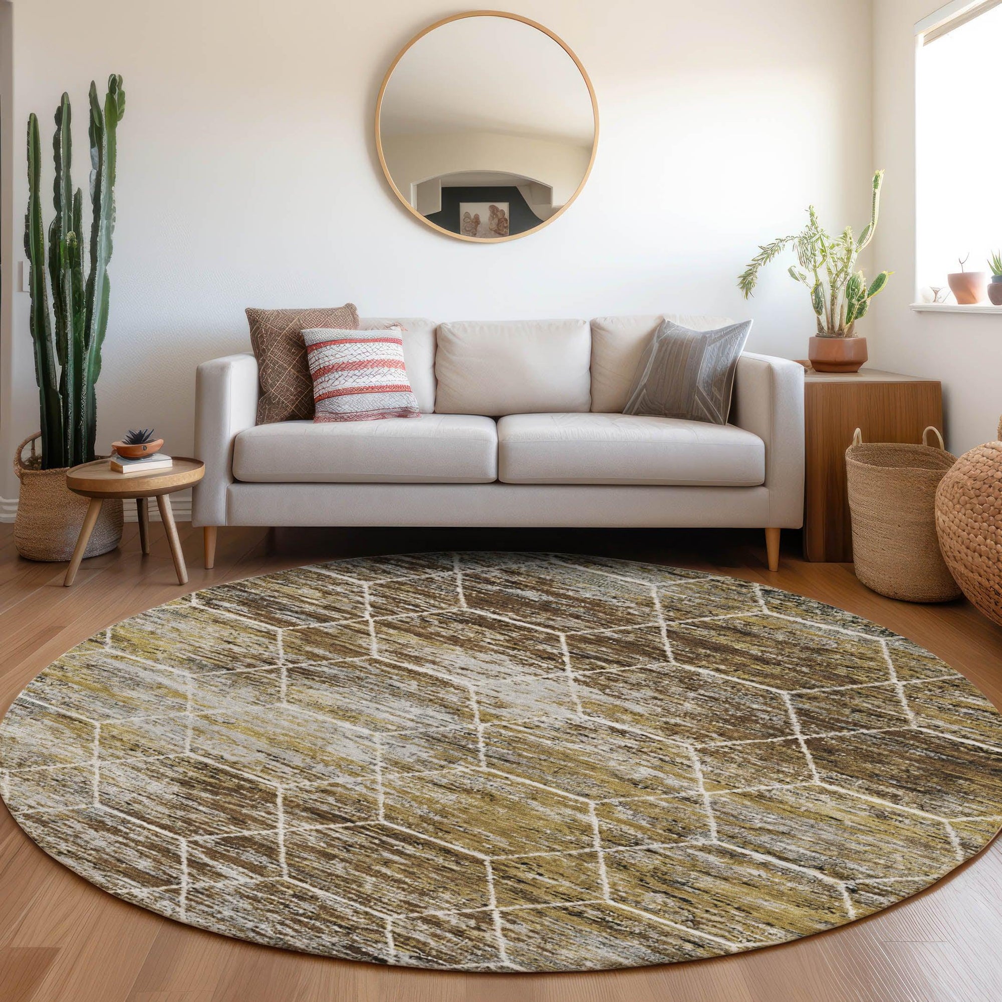 Addison Rugs Galyn Brown Washable Indoor-Outdoor Rug
