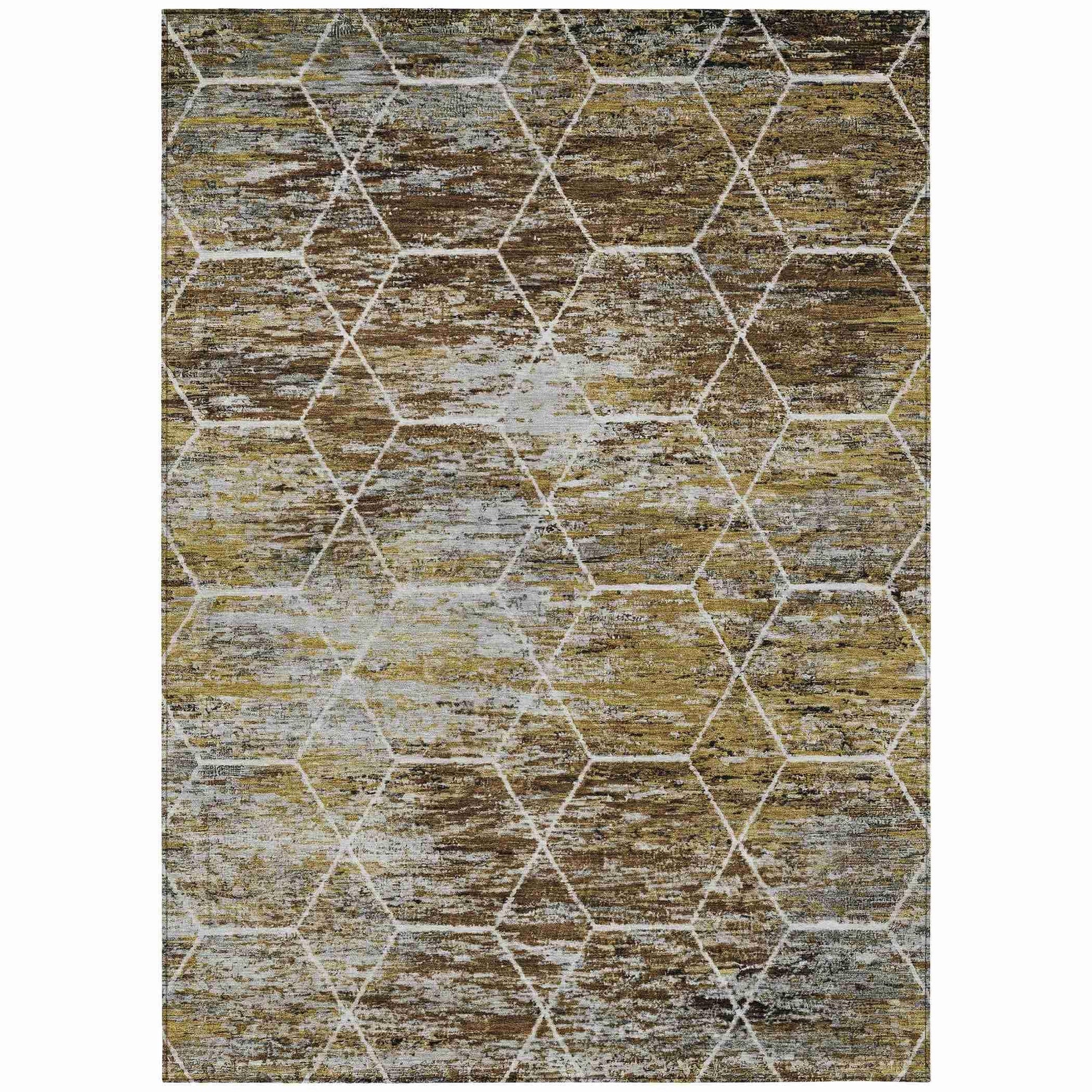 Addison Rugs Galyn Brown Washable Indoor-Outdoor Rug