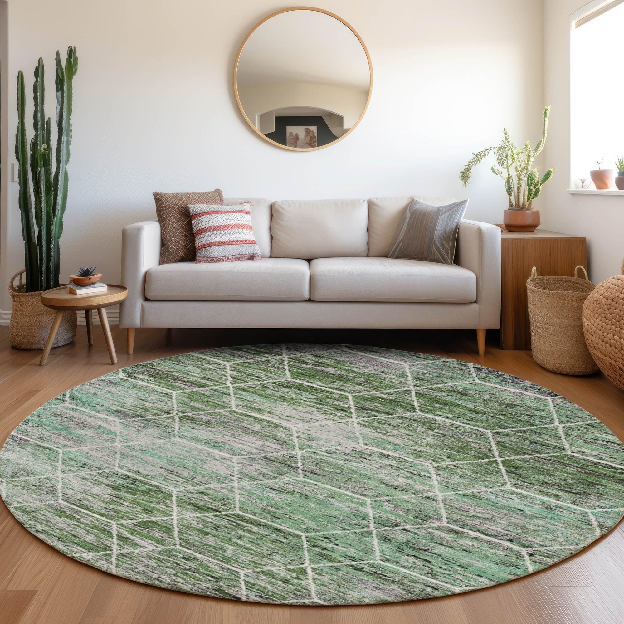 Addison Rugs Galyn Green Washable Indoor-Outdoor Rug