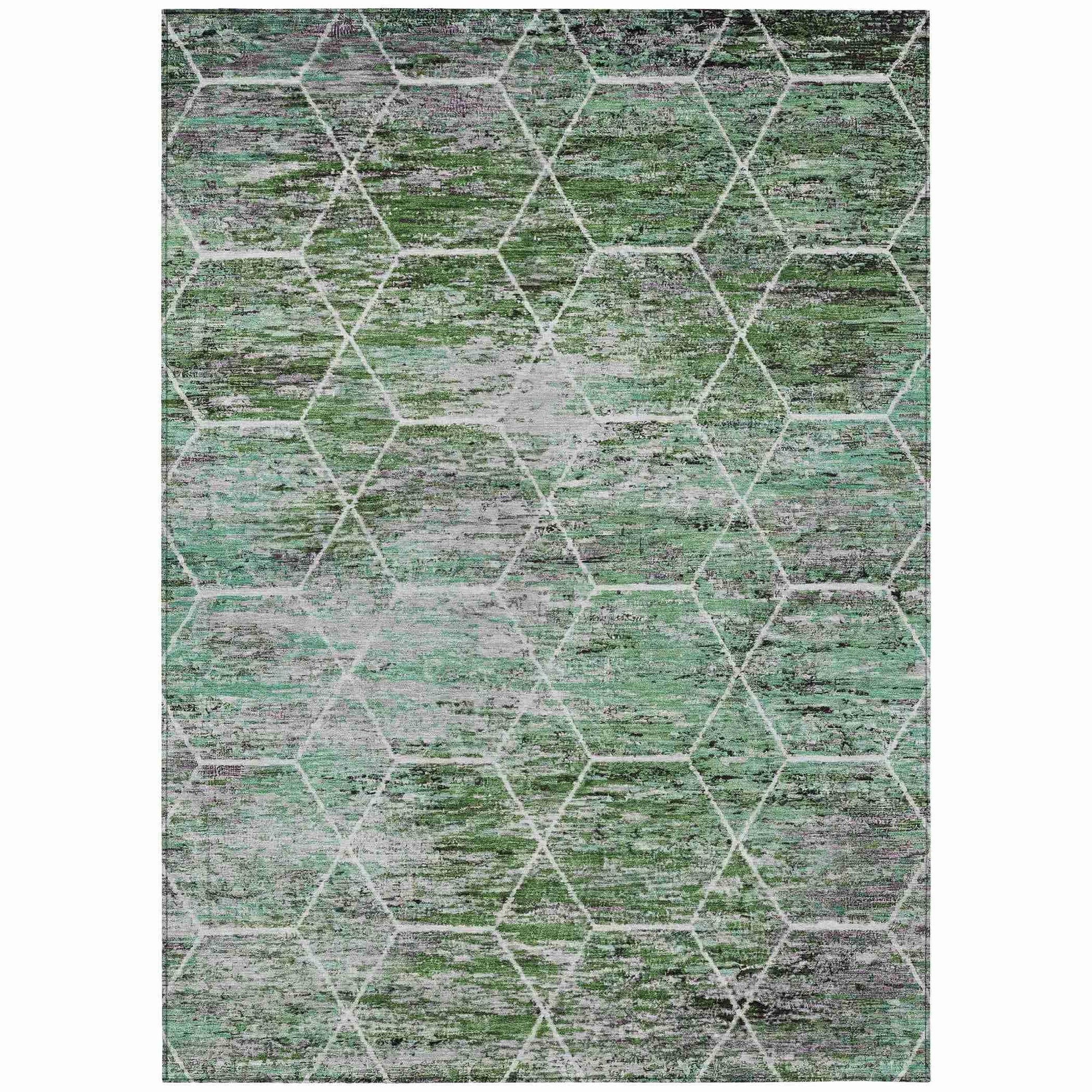 Addison Rugs Galyn Green Washable Indoor-Outdoor Rug