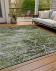 Addison Rugs Galyn Olive Washable Indoor-Outdoor Rug
