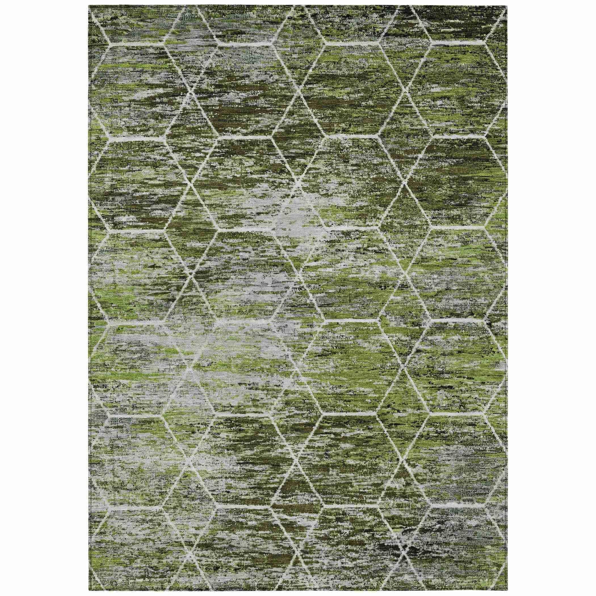Addison Rugs Galyn Olive Washable Indoor-Outdoor Rug