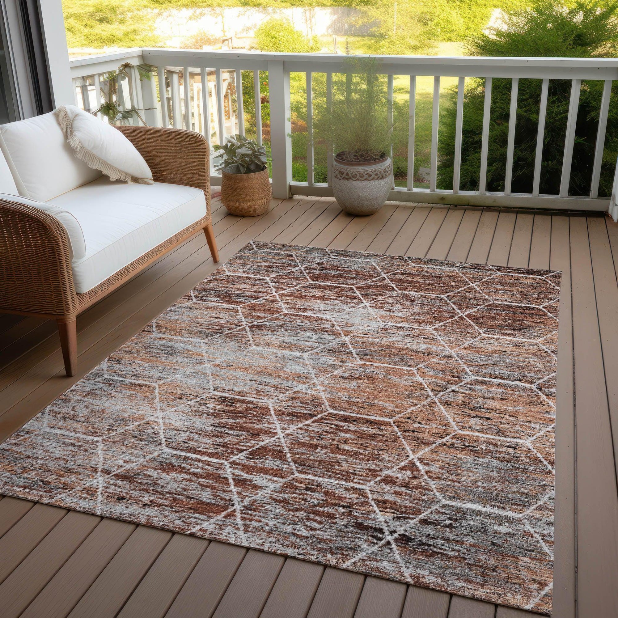 Addison Rugs Galyn Paprika Washable Indoor-Outdoor Rug