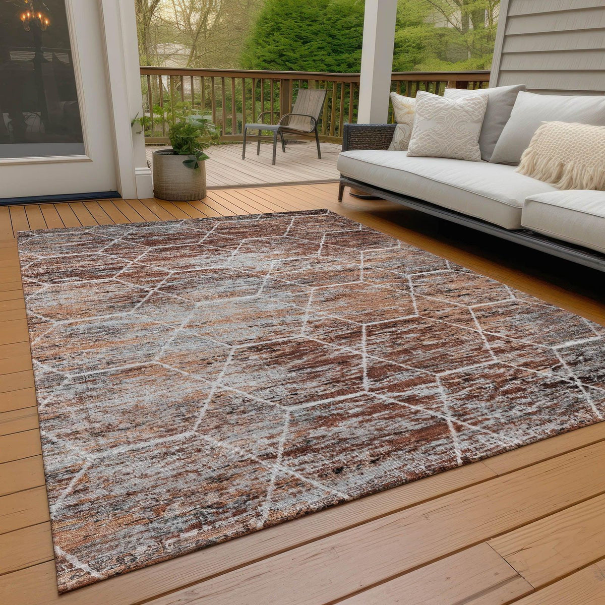 Addison Rugs Galyn Paprika Washable Indoor-Outdoor Rug