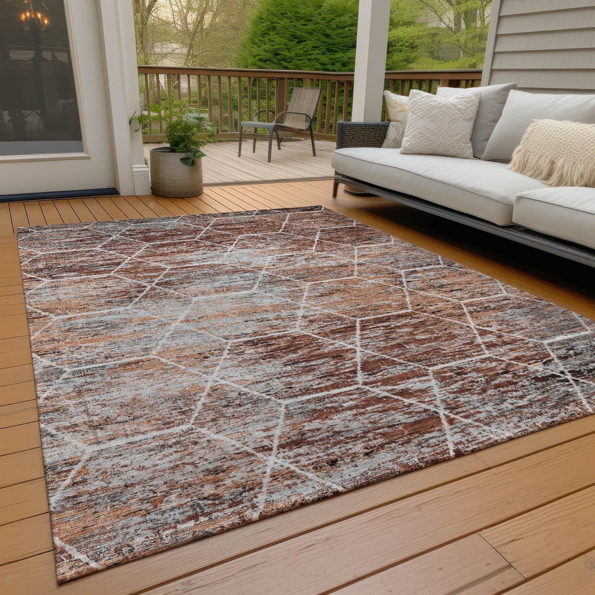 Addison Rugs Galyn Paprika Washable Indoor-Outdoor Rug