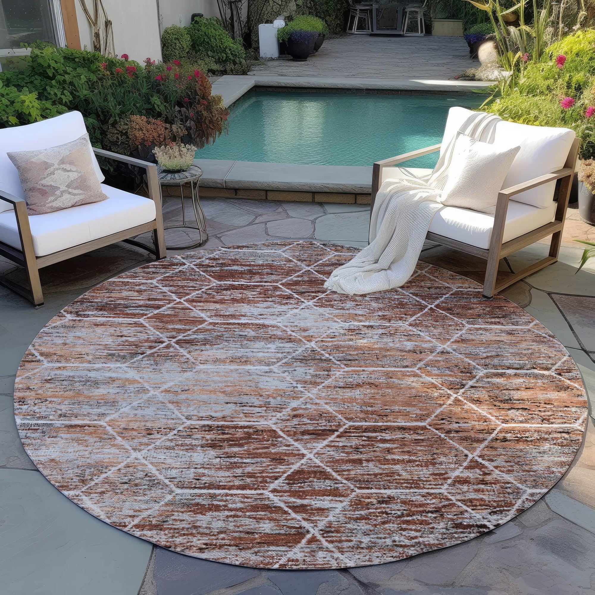 Addison Rugs Galyn Paprika Washable Indoor-Outdoor Rug