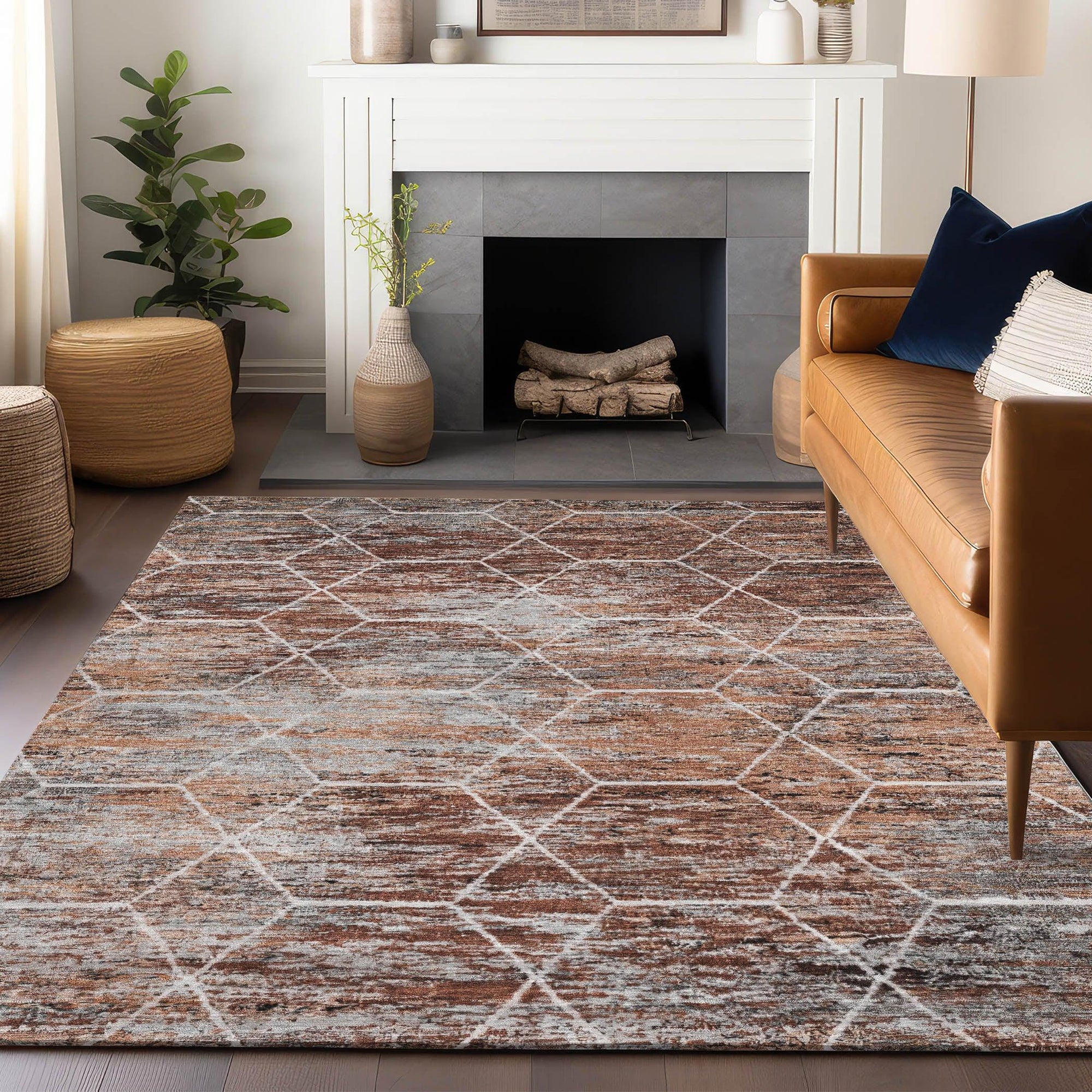 Addison Rugs Galyn Paprika Washable Indoor-Outdoor Rug