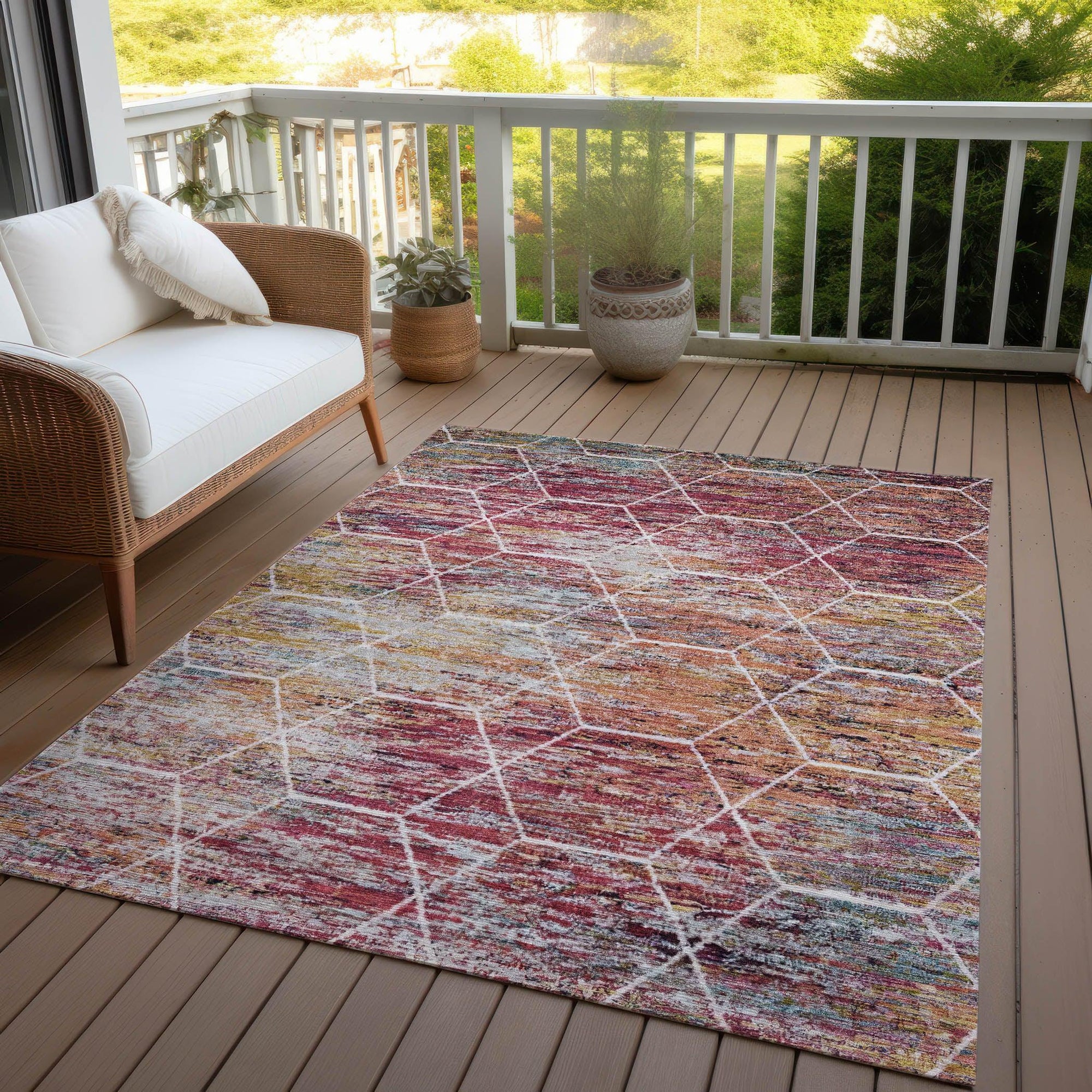 Addison Rugs Galyn Pink Washable Indoor-Outdoor Rug