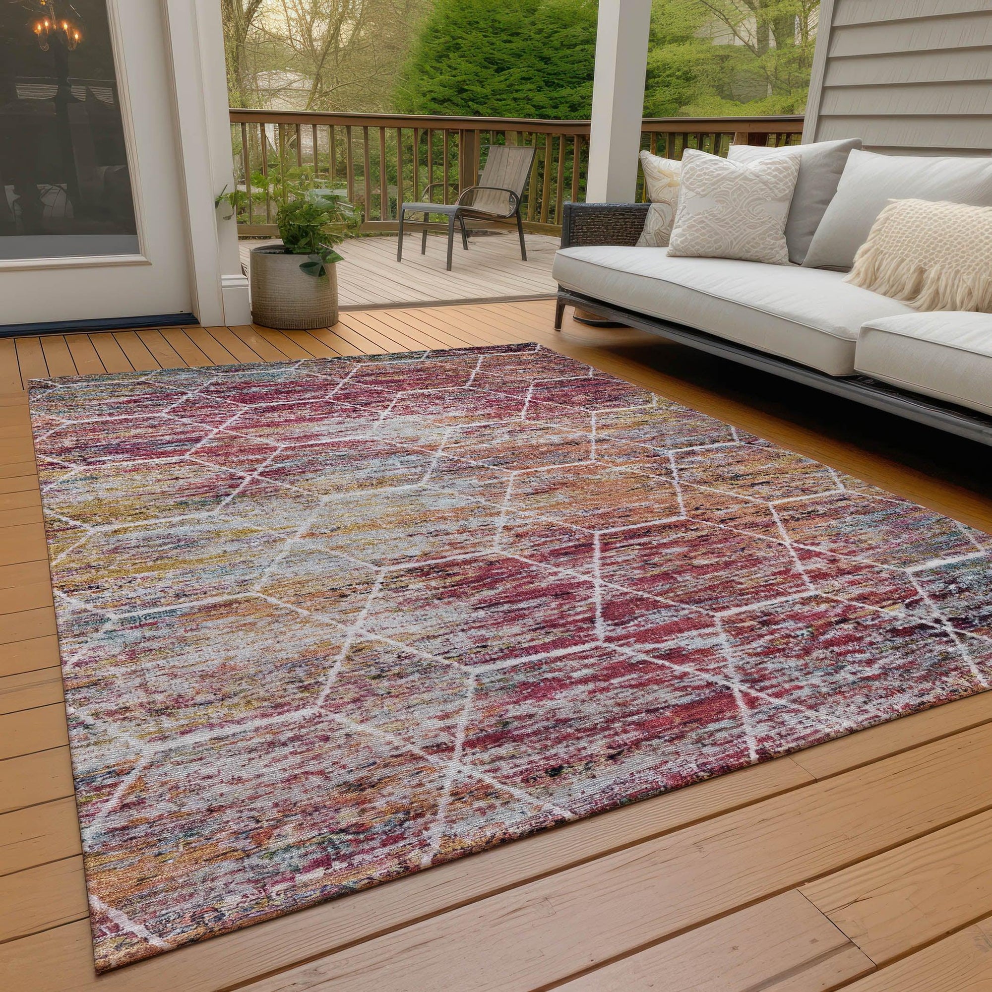 Addison Rugs Galyn Pink Washable Indoor-Outdoor Rug
