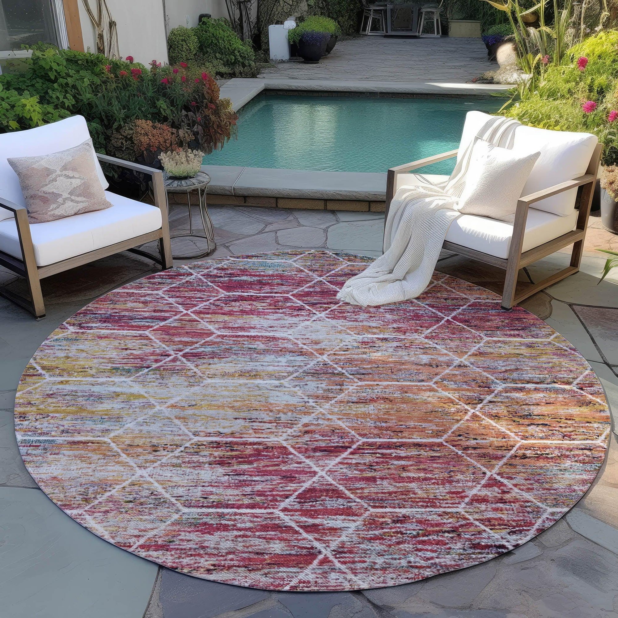 Addison Rugs Galyn Pink Washable Indoor-Outdoor Rug