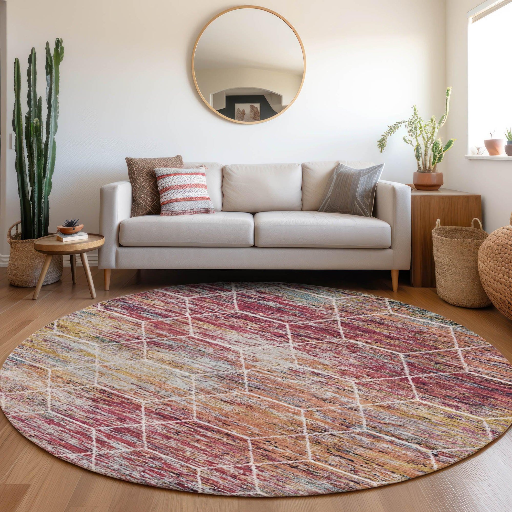 Addison Rugs Galyn Pink Washable Indoor-Outdoor Rug