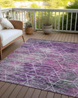 Addison Rugs Galyn Purple Washable Indoor-Outdoor Rug