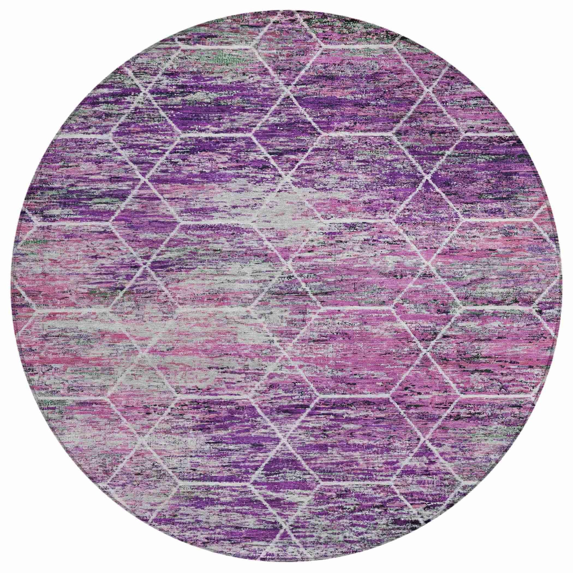 Addison Rugs Galyn Purple Washable Indoor-Outdoor Rug