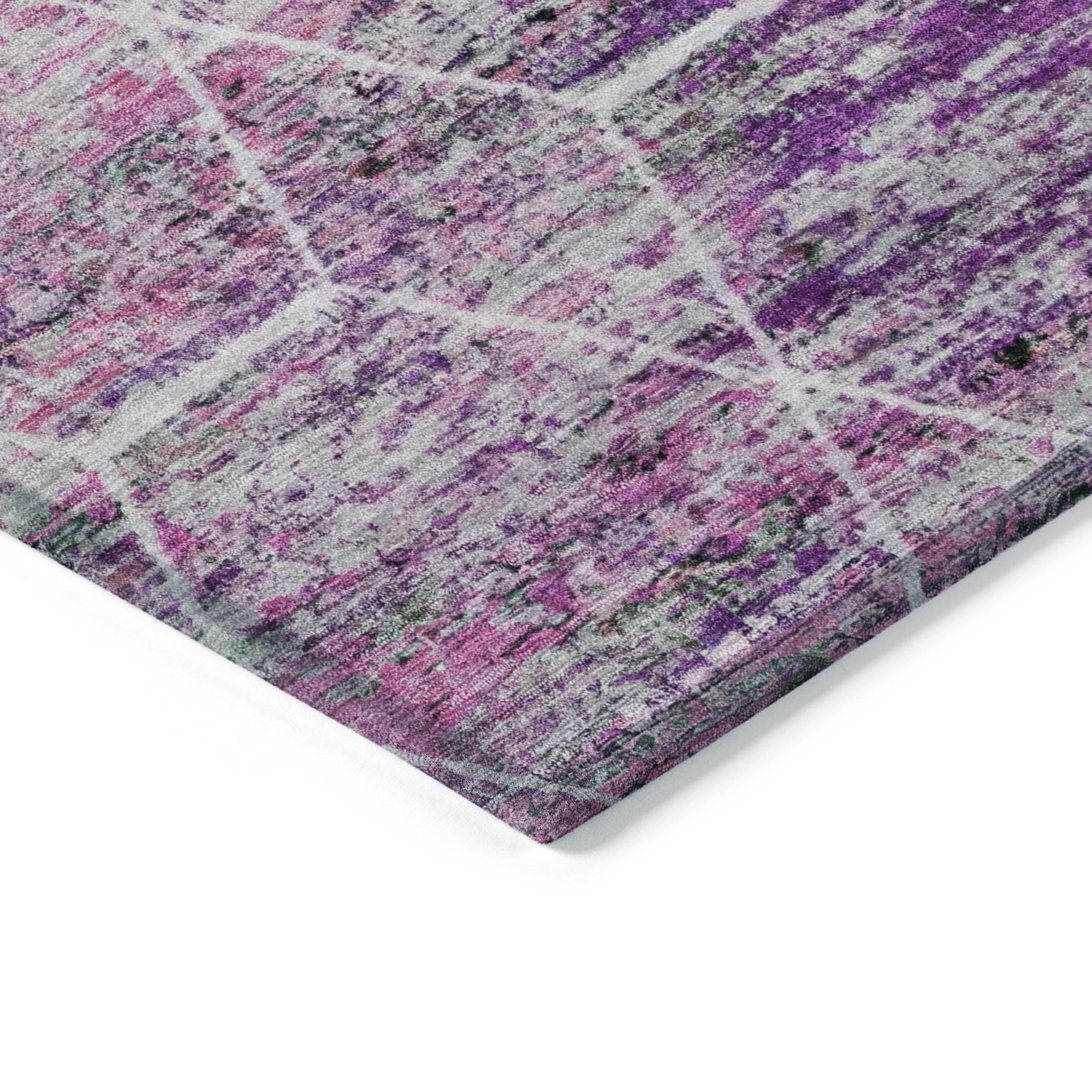 Addison Rugs Galyn Purple Washable Indoor-Outdoor Rug