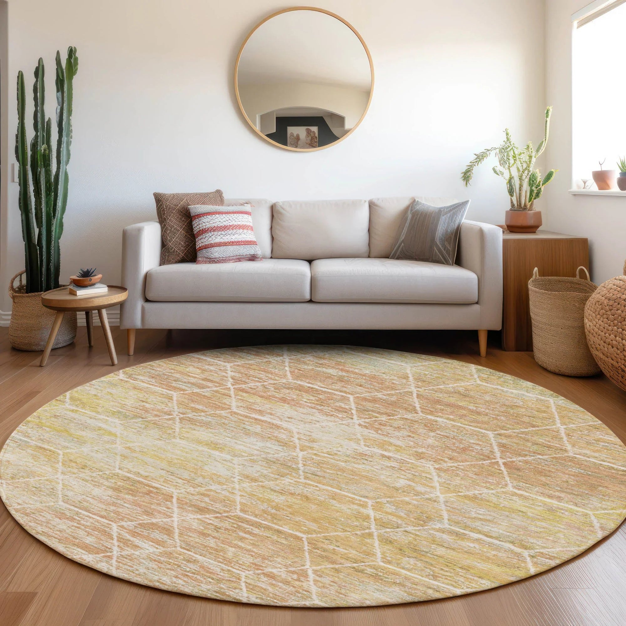 Addison Rugs Galyn Orange Washable Indoor-Outdoor Rug