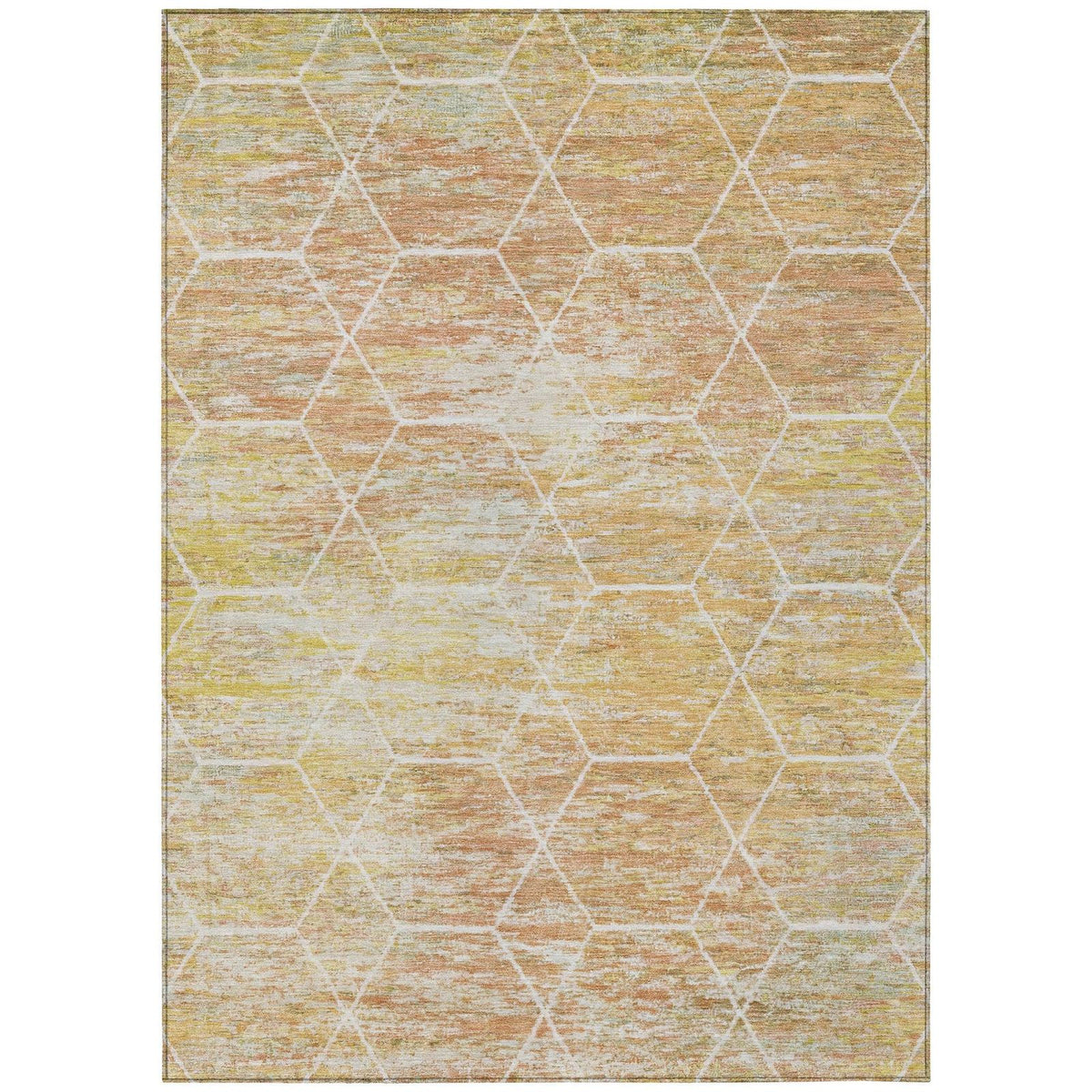 Addison Rugs Galyn Orange Washable Indoor-Outdoor Rug