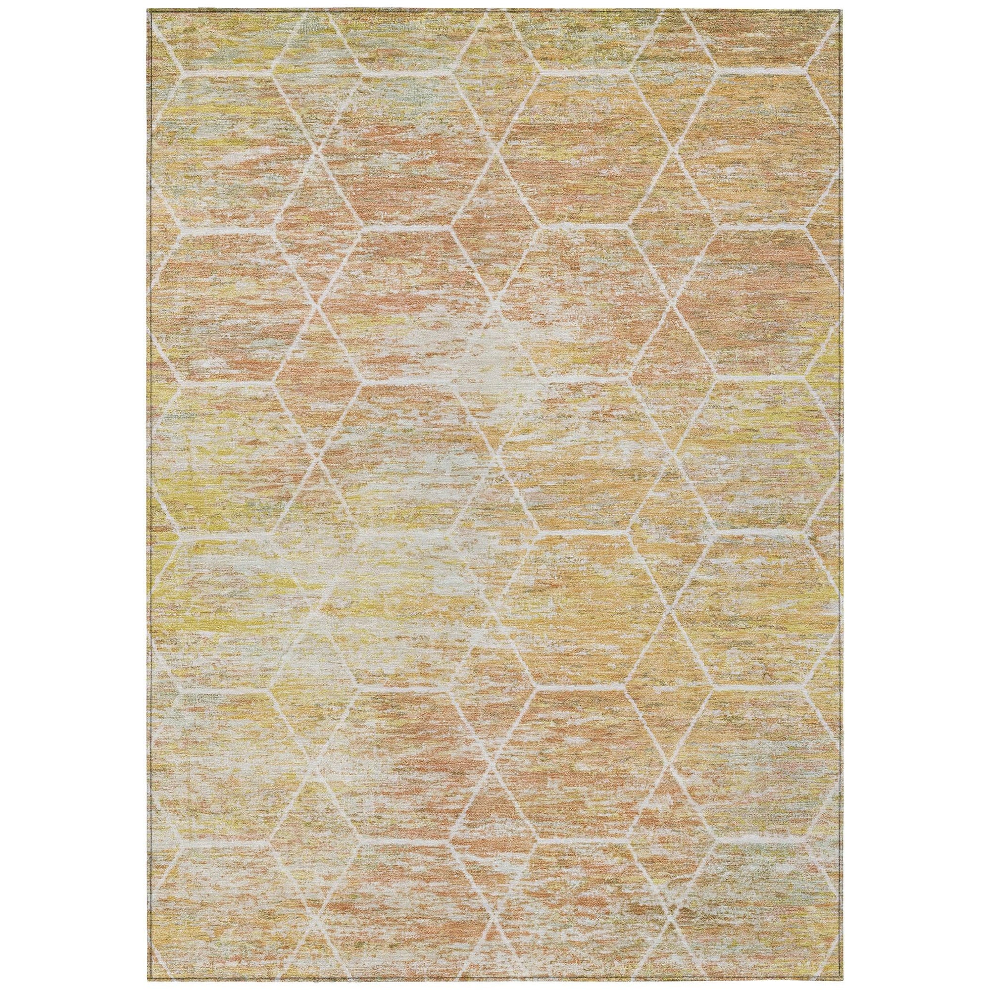 Addison Rugs Galyn Orange Washable Indoor-Outdoor Rug