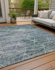 Addison Rugs Galyn Teal Washable Indoor-Outdoor Rug