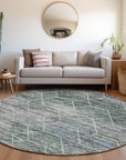 Addison Rugs Galyn Teal Washable Indoor-Outdoor Rug