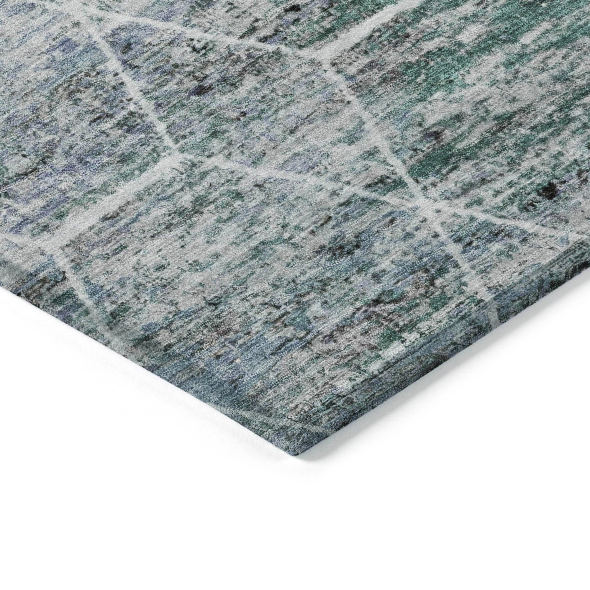 Addison Rugs Galyn Teal Washable Indoor-Outdoor Rug