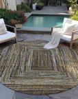 Addison Rugs Haelanor Brown Washable Indoor-Outdoor Rug