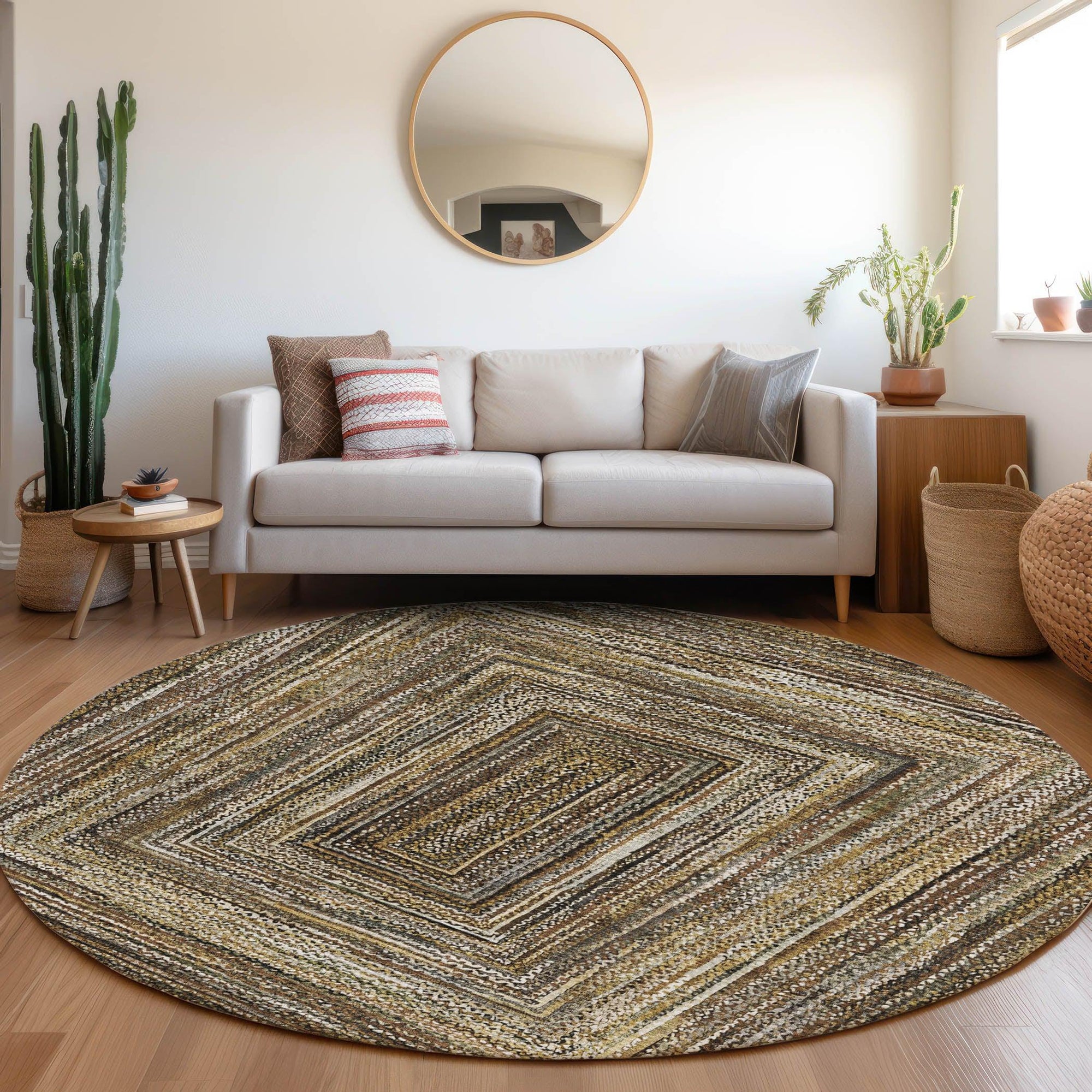 Addison Rugs Haelanor Brown Washable Indoor-Outdoor Rug