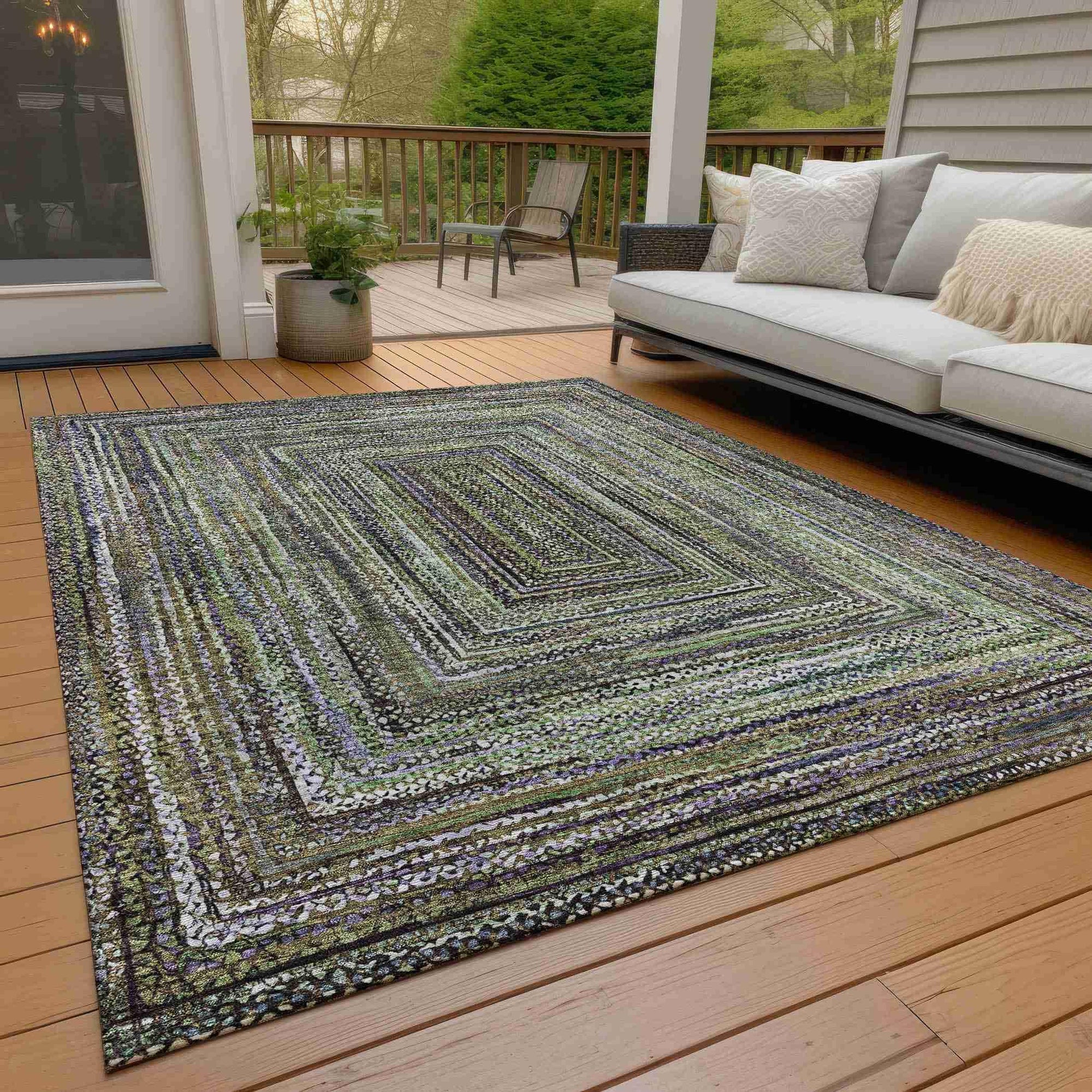 Addison Rugs Haelanor Green Washable Indoor-Outdoor Rug