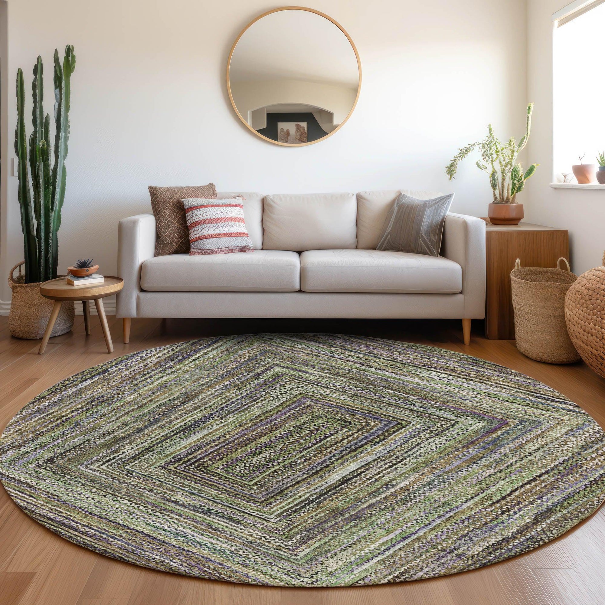 Addison Rugs Haelanor Green Washable Indoor-Outdoor Rug