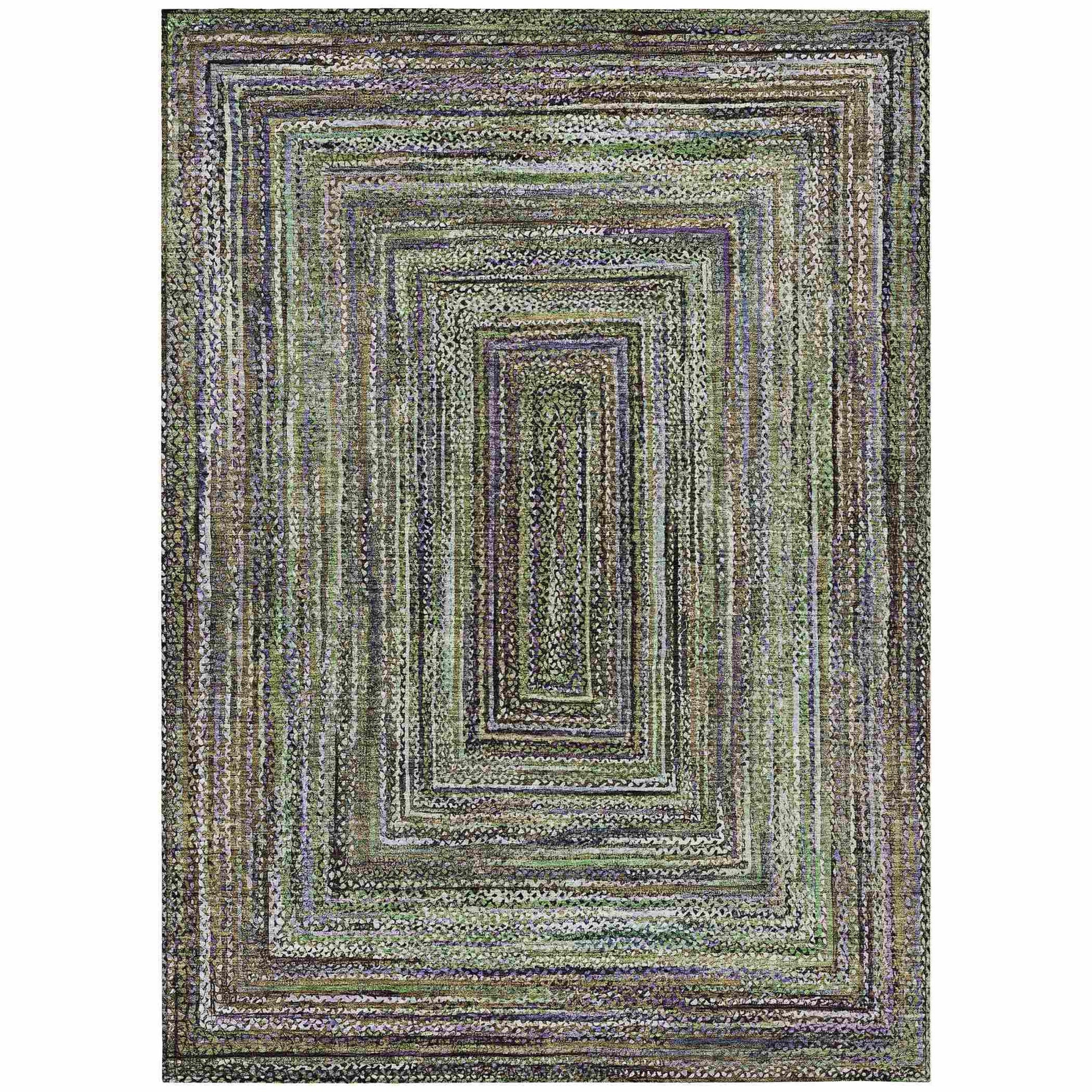 Addison Rugs Haelanor Green Washable Indoor-Outdoor Rug
