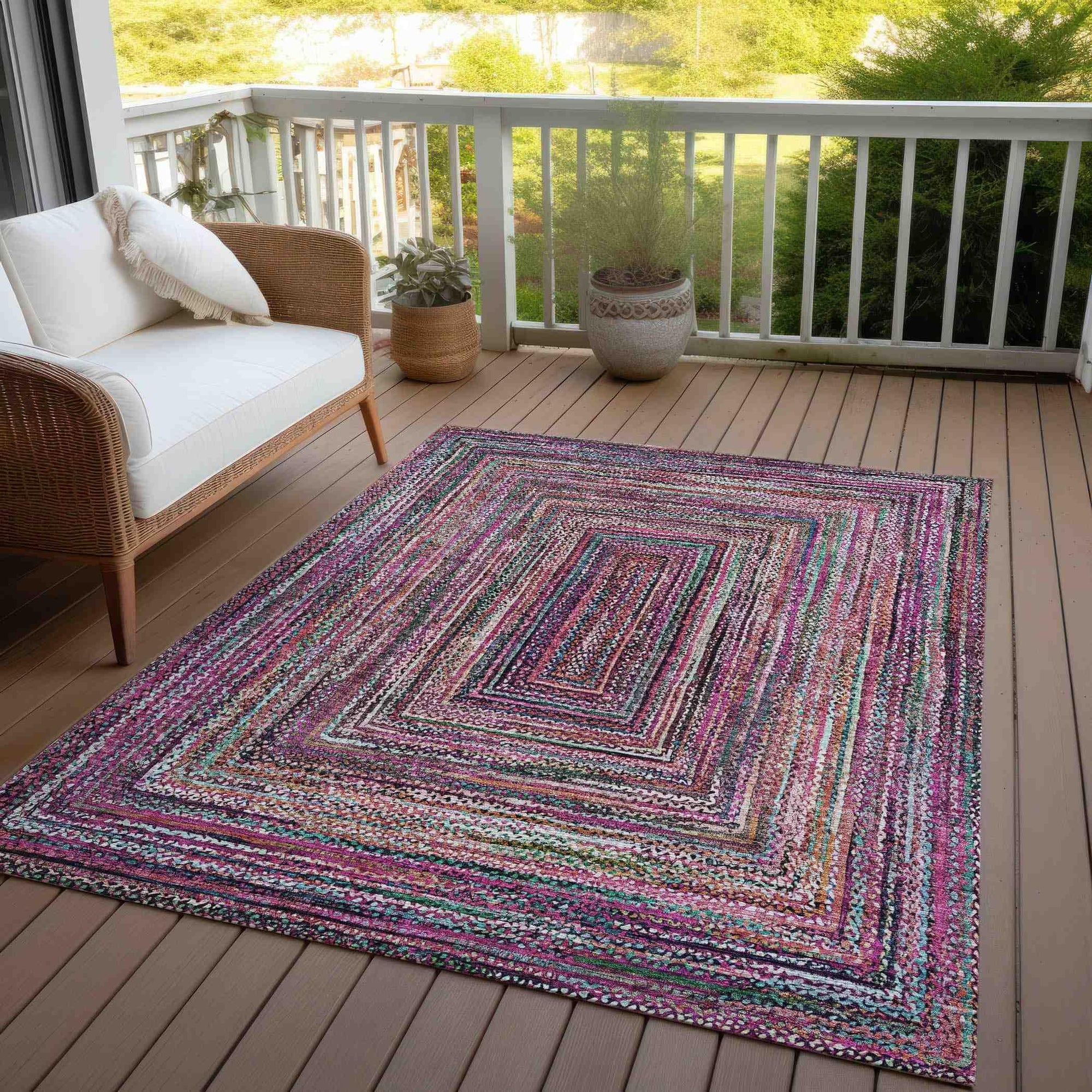 Addison Rugs Haelanor Pink Washable Indoor-Outdoor Rug