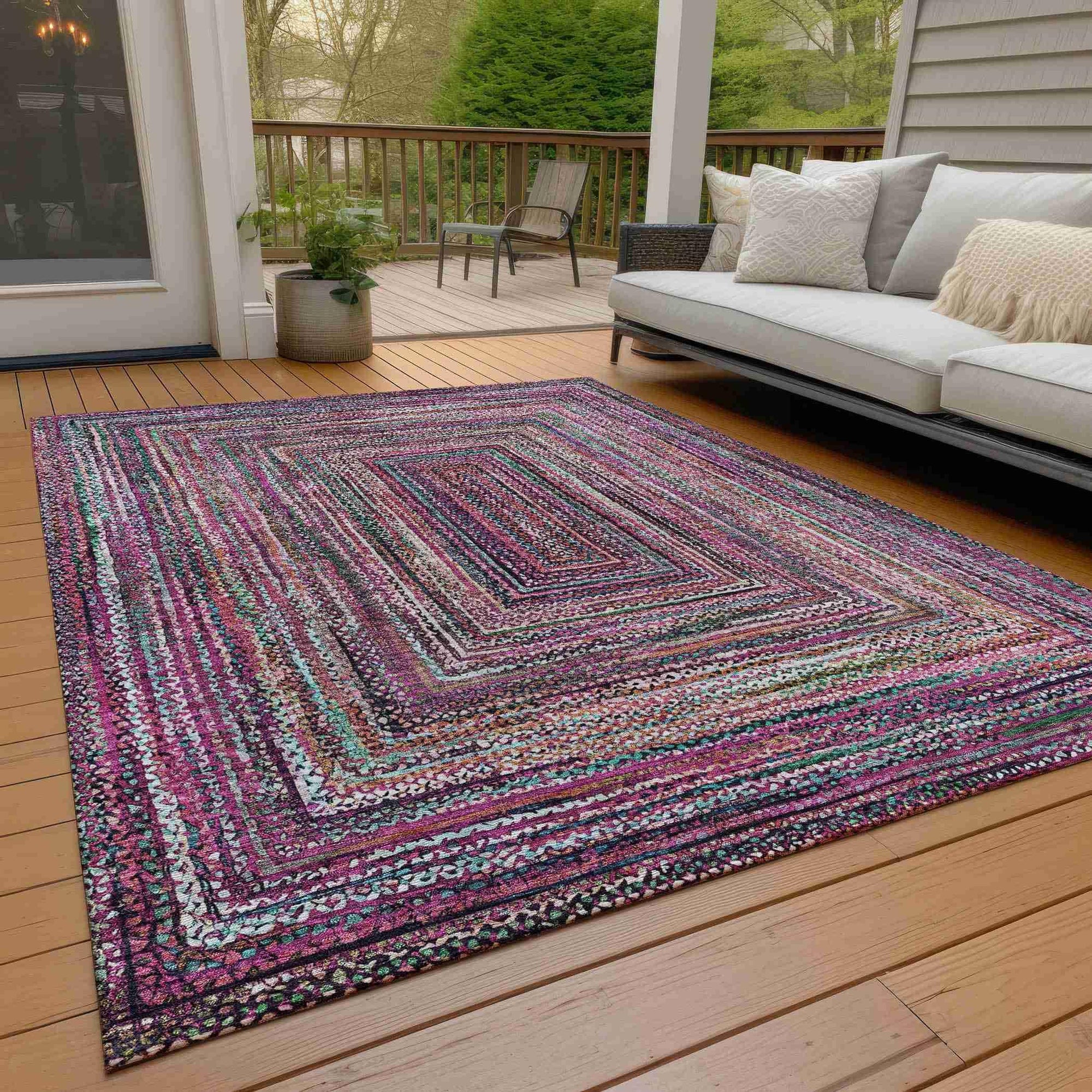Addison Rugs Haelanor Pink Washable Indoor-Outdoor Rug