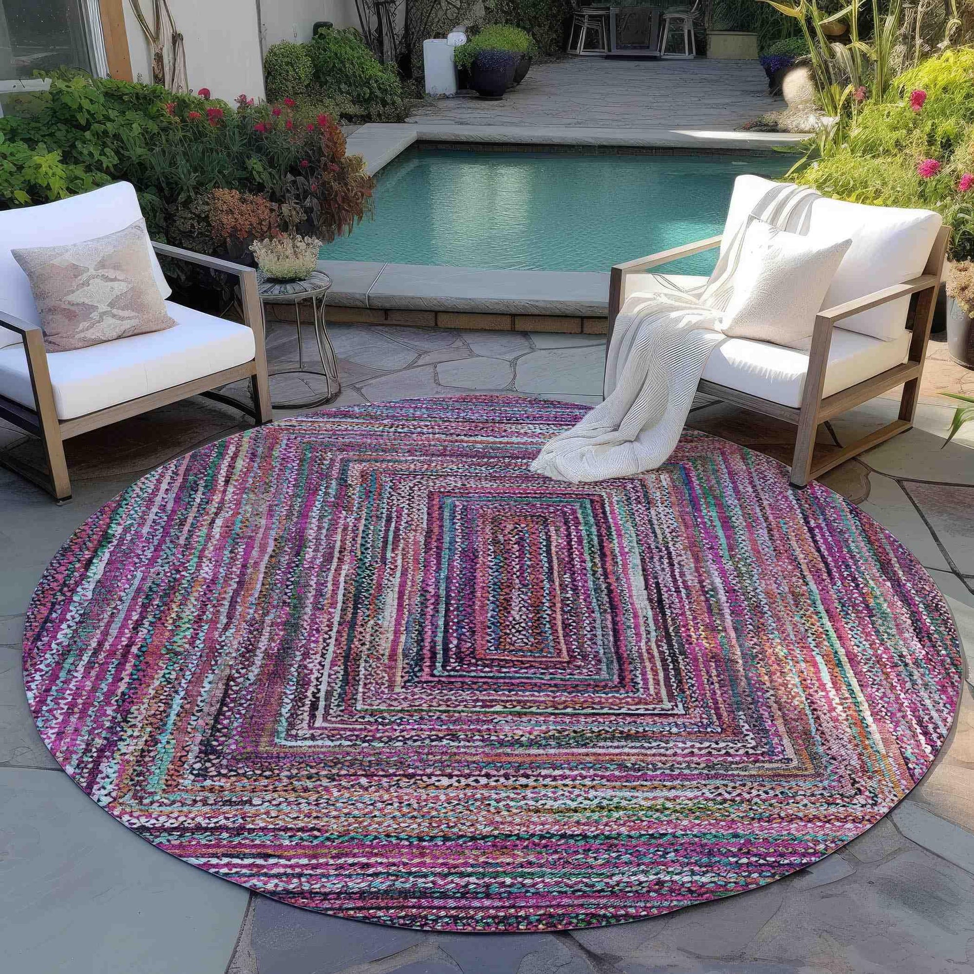 Addison Rugs Haelanor Pink Washable Indoor-Outdoor Rug