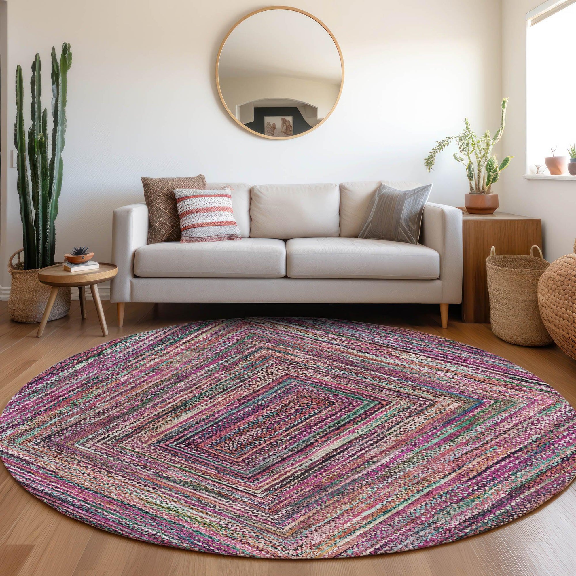 Addison Rugs Haelanor Pink Washable Indoor-Outdoor Rug