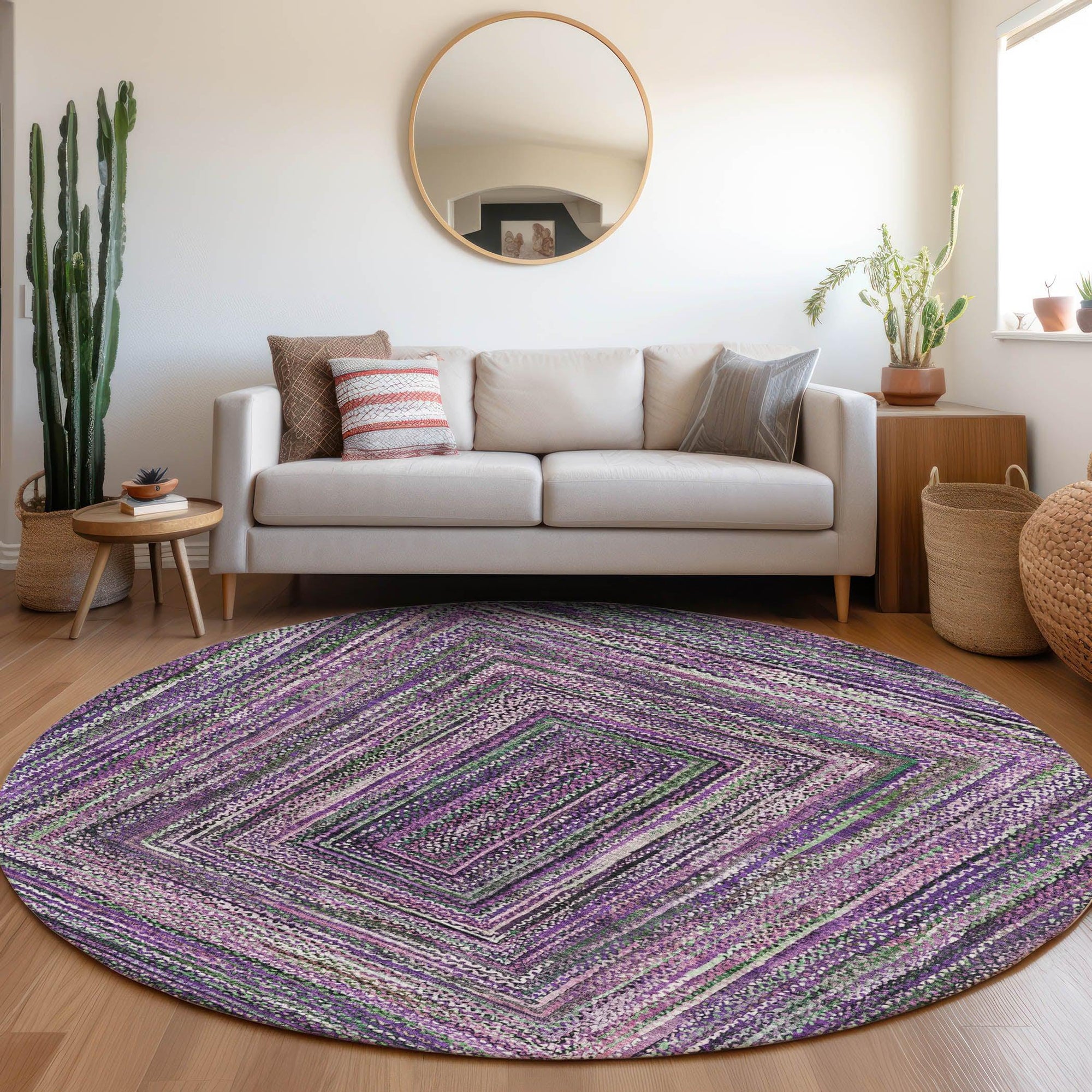Addison Rugs Haelanor Purple Washable Indoor-Outdoor Rug