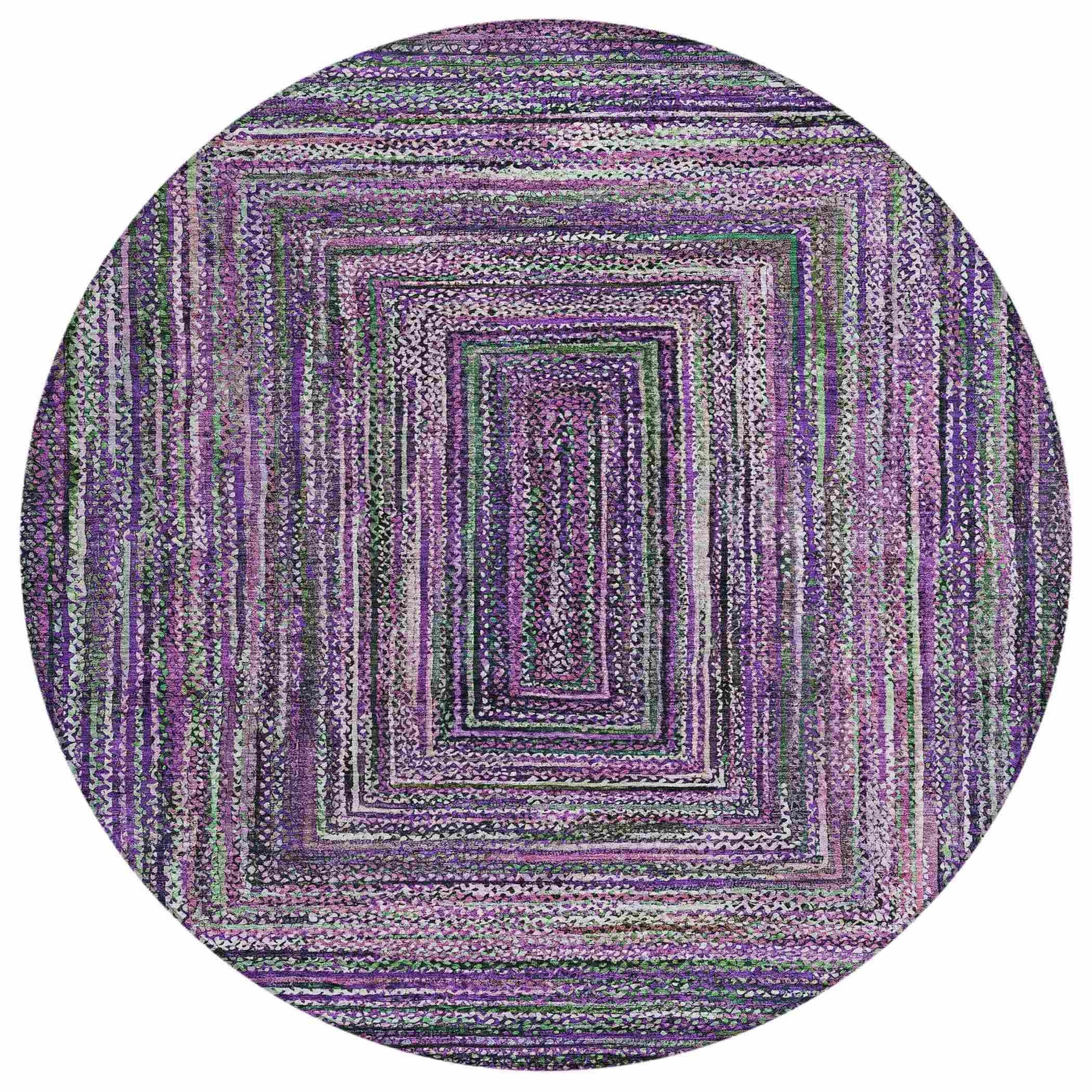 Addison Rugs Haelanor Purple Washable Indoor-Outdoor Rug