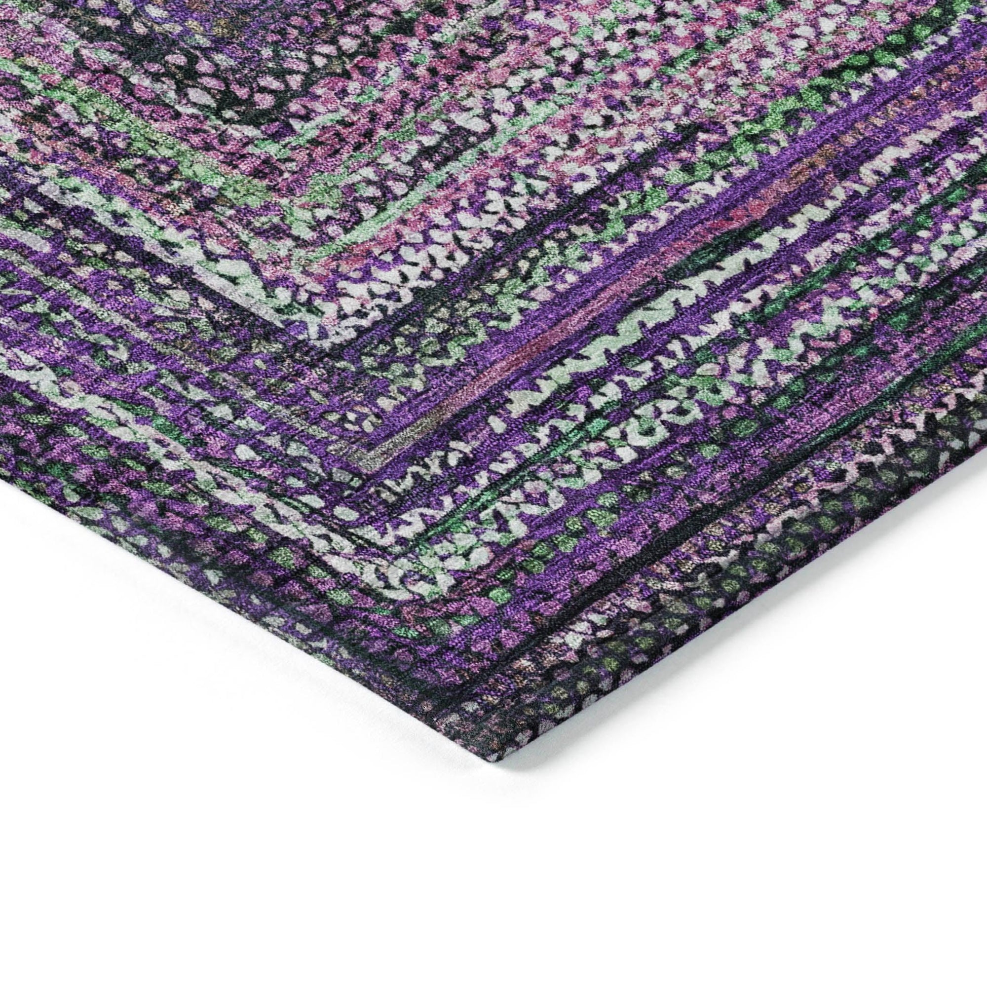 Addison Rugs Haelanor Purple Washable Indoor-Outdoor Rug