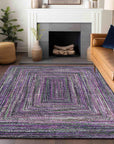 Addison Rugs Haelanor Purple Washable Indoor-Outdoor Rug