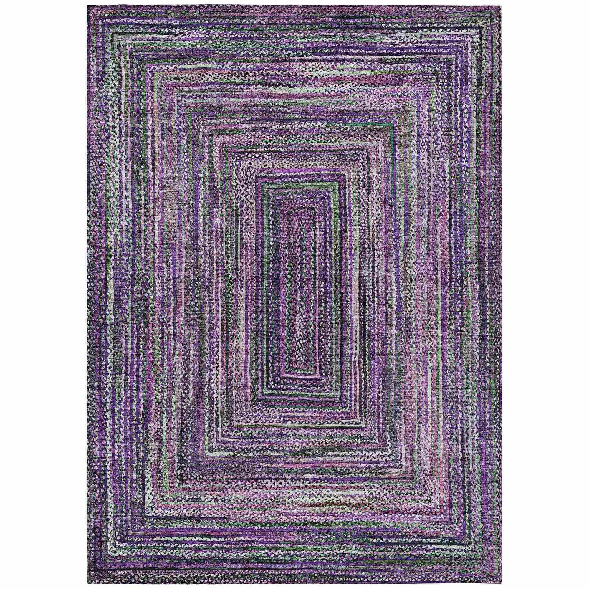 Addison Rugs Haelanor Purple Washable Indoor-Outdoor Rug